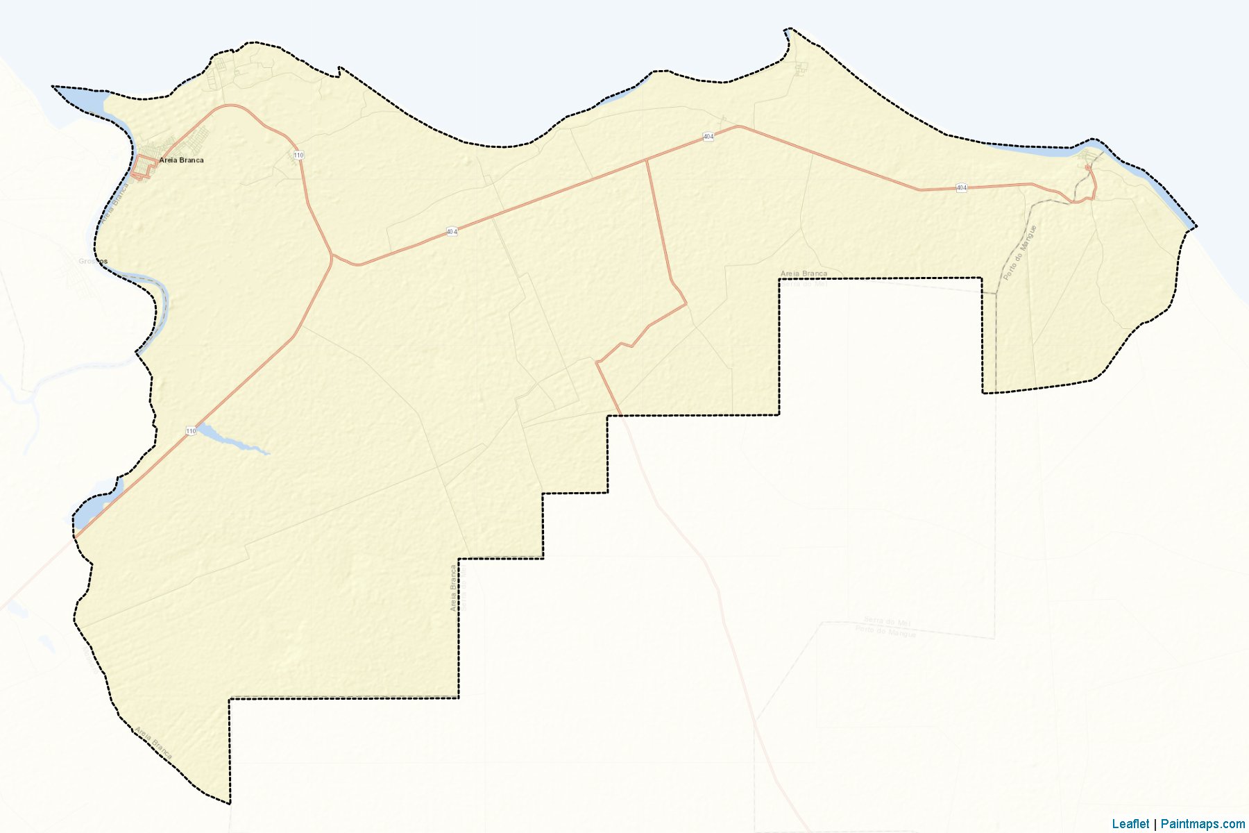 Areia Branca (Rio Grande Do Norte) Map Cropping Samples-2