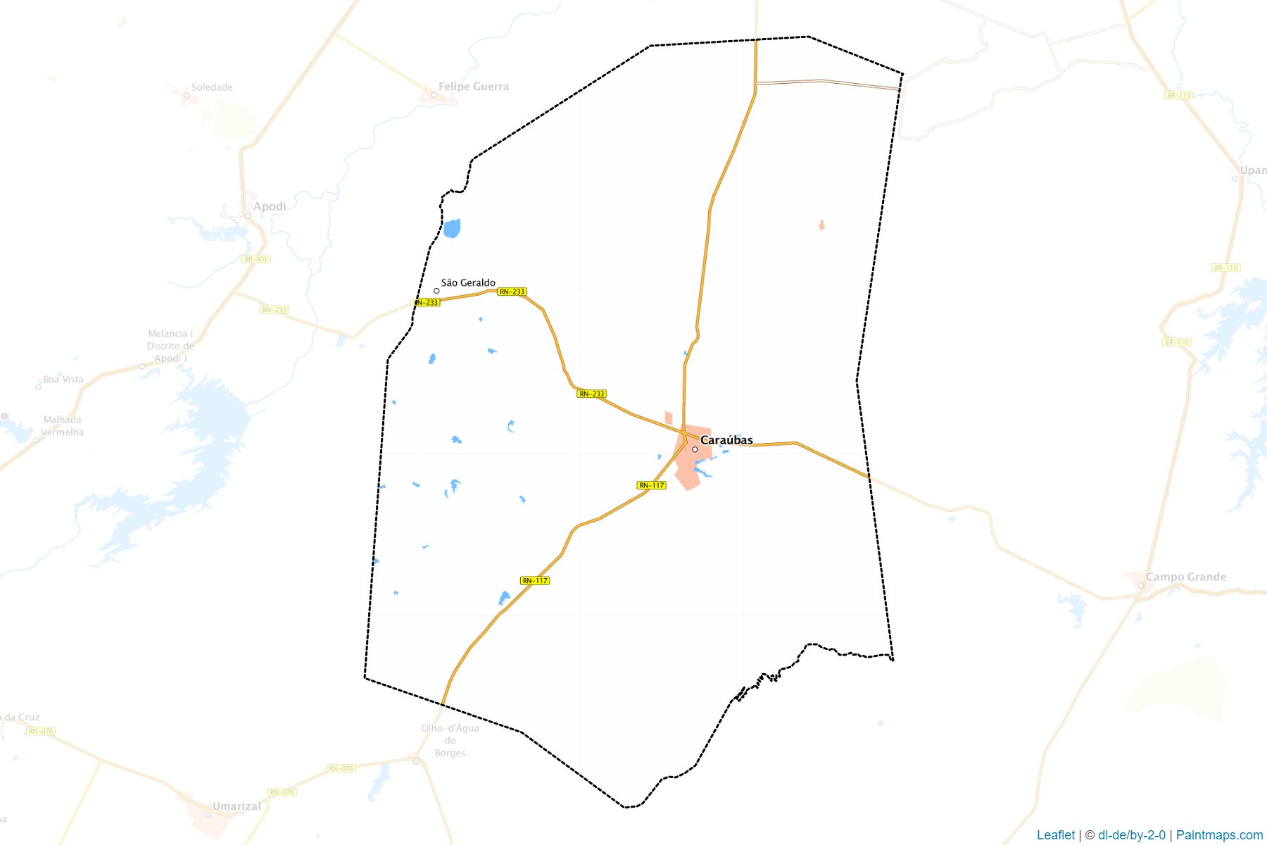 Caraubas (Rio Grande Do Norte) Map Cropping Samples-1