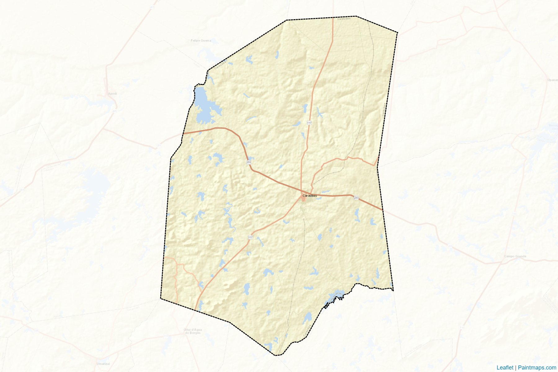 Caraubas (Rio Grande Do Norte) Map Cropping Samples-2