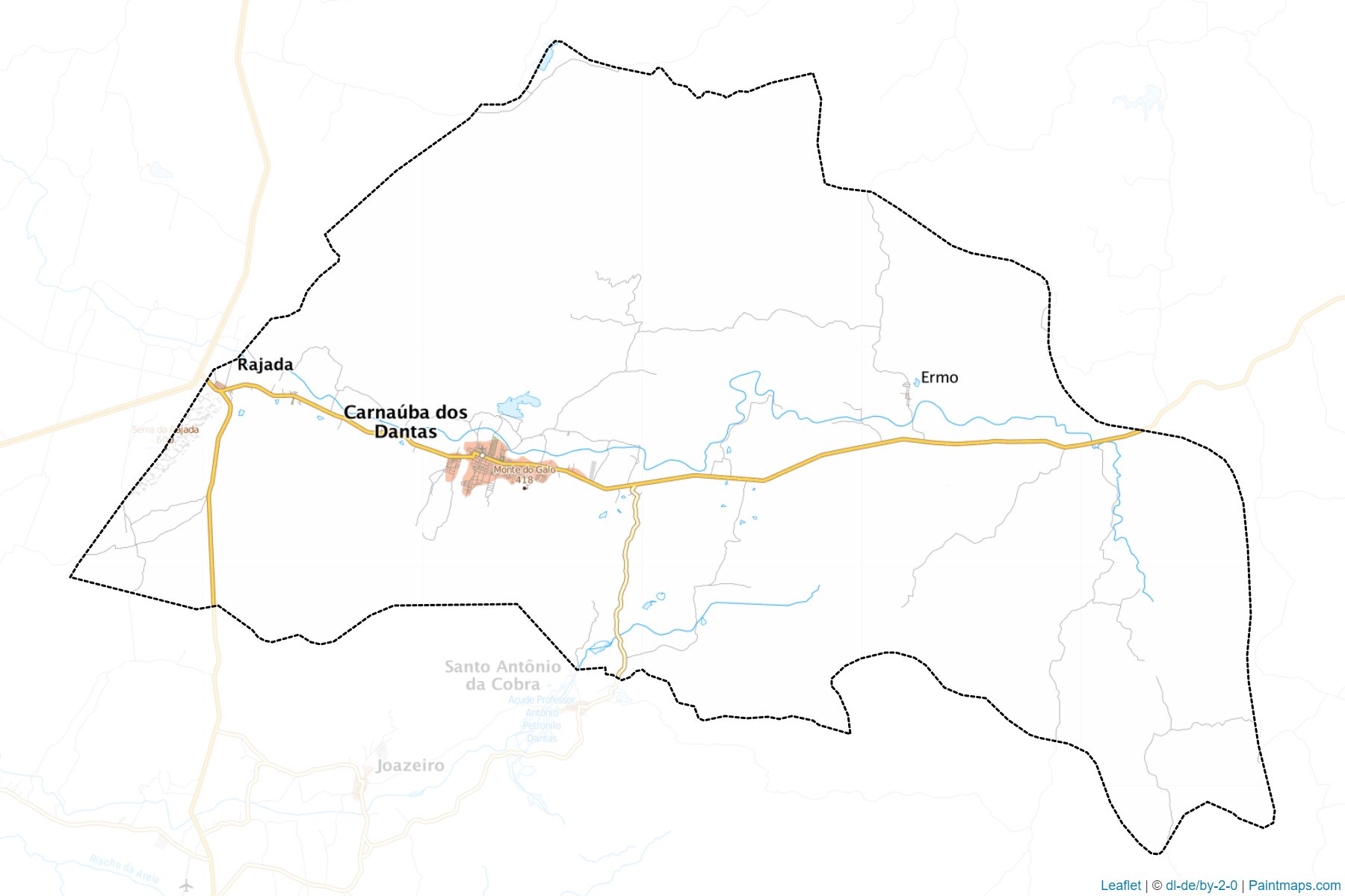 Muestras de recorte de mapas Carnauba dos Dantas (Rio Grande Do Norte)-1