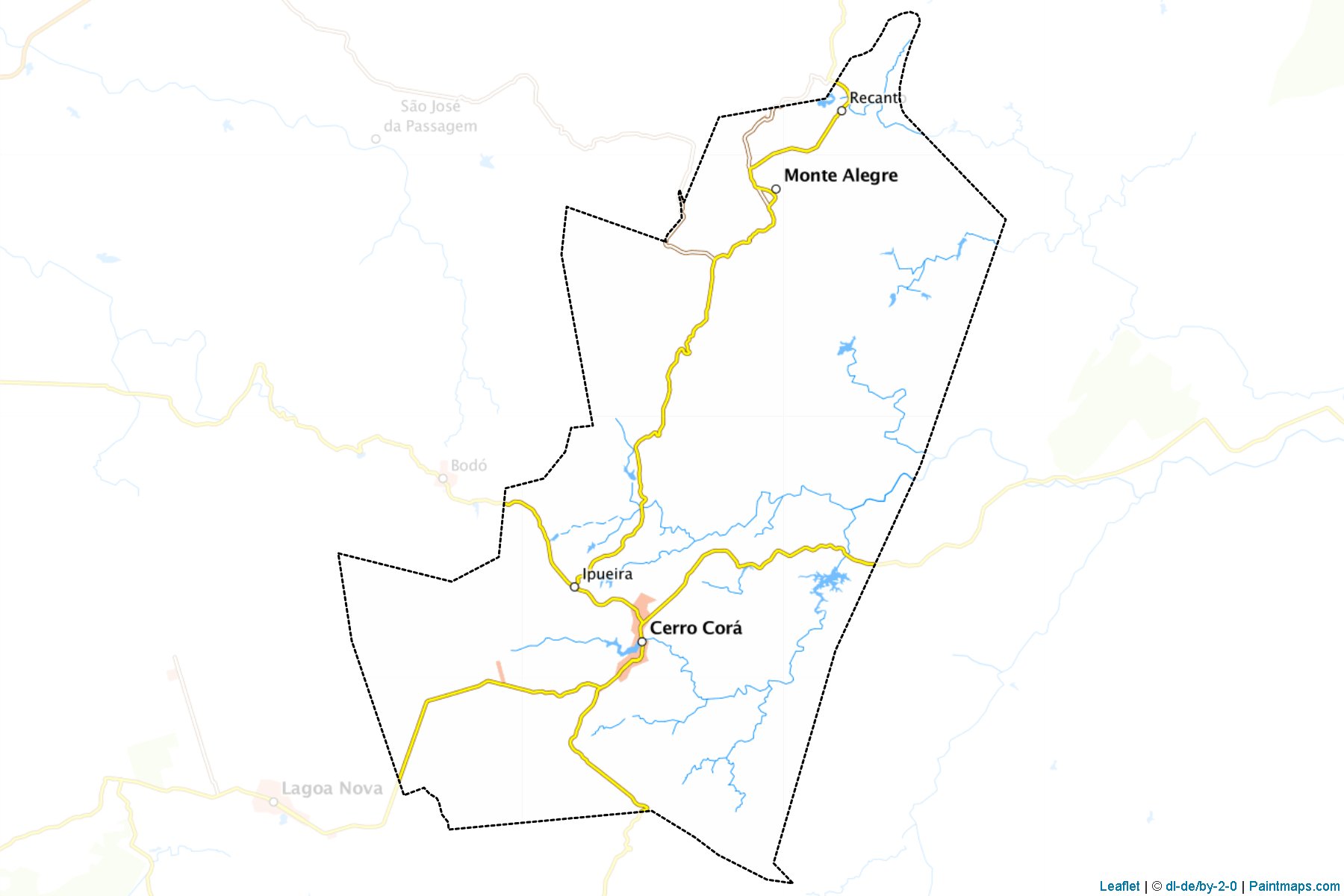 Muestras de recorte de mapas Cerro Cora (Rio Grande Do Norte)-1