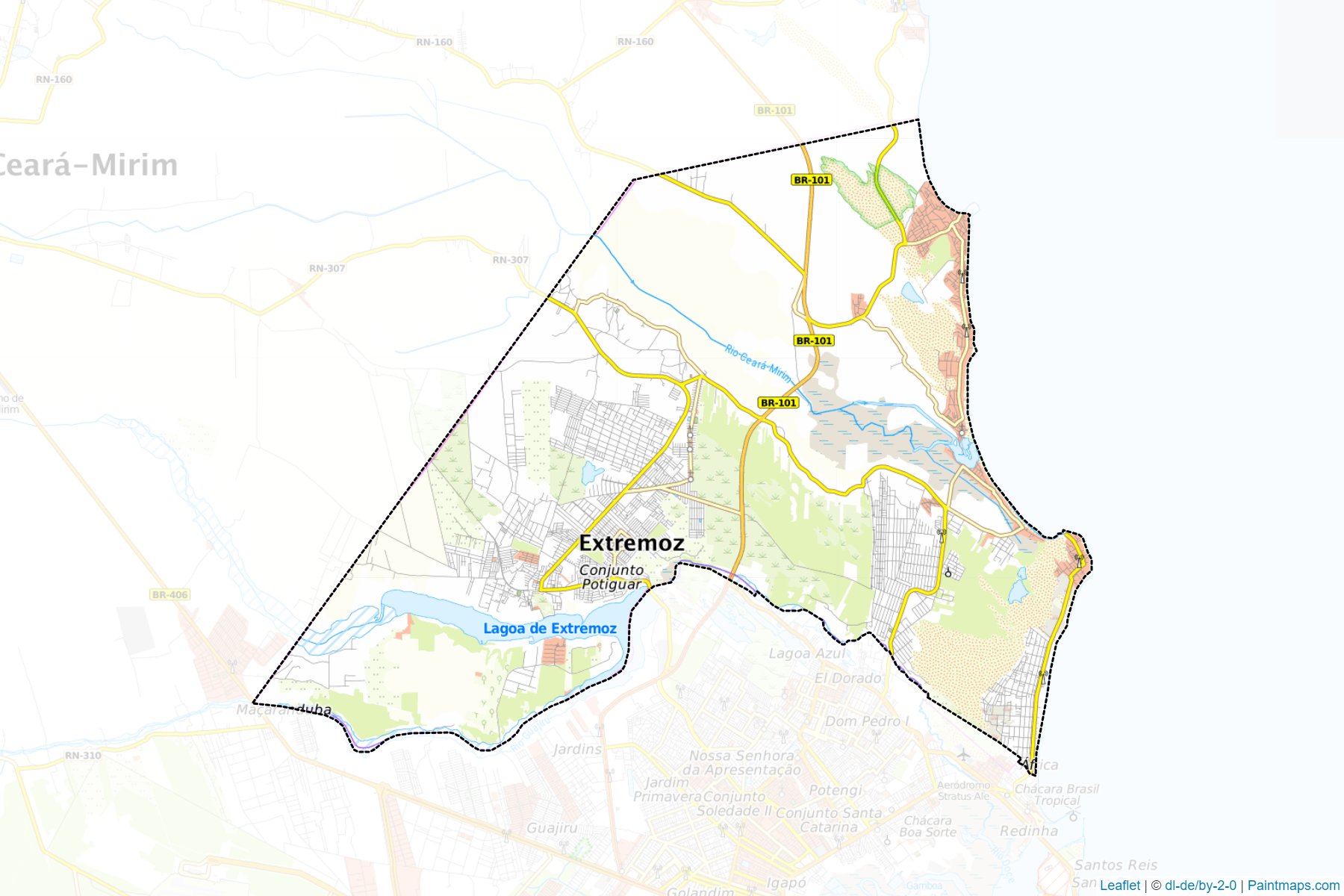 Extremoz (Rio Grande Do Norte) Map Cropping Samples-1