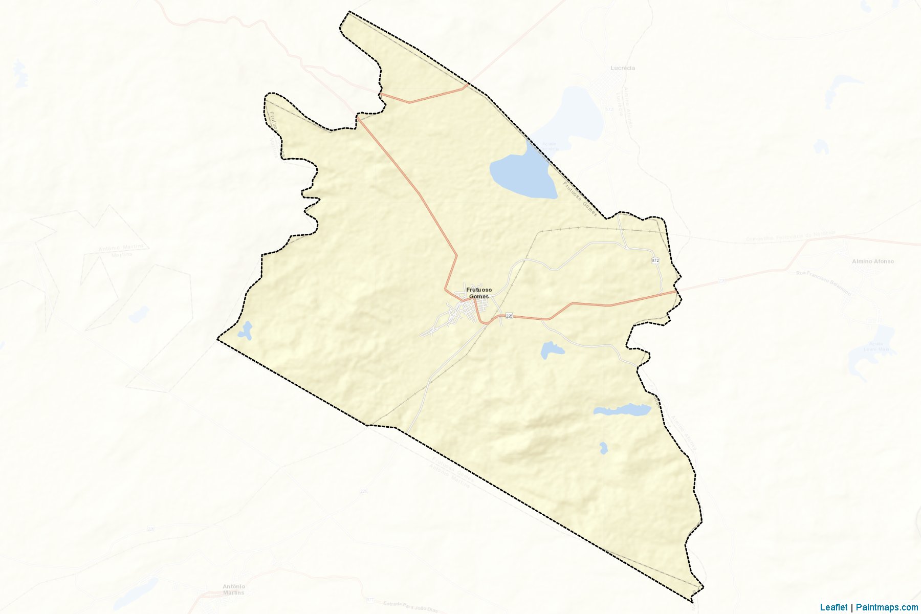 Muestras de recorte de mapas Frutuoso Gomes (Rio Grande Do Norte)-2