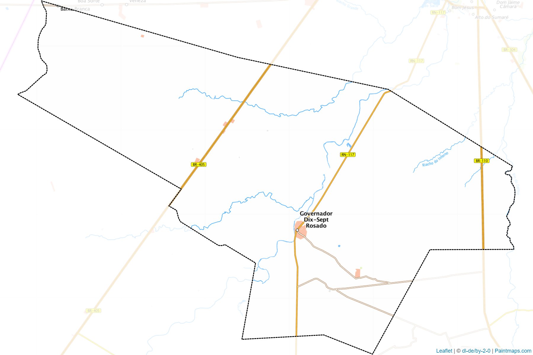 Muestras de recorte de mapas Governador Dix-Sept Rosado (Rio Grande Do Norte)-1