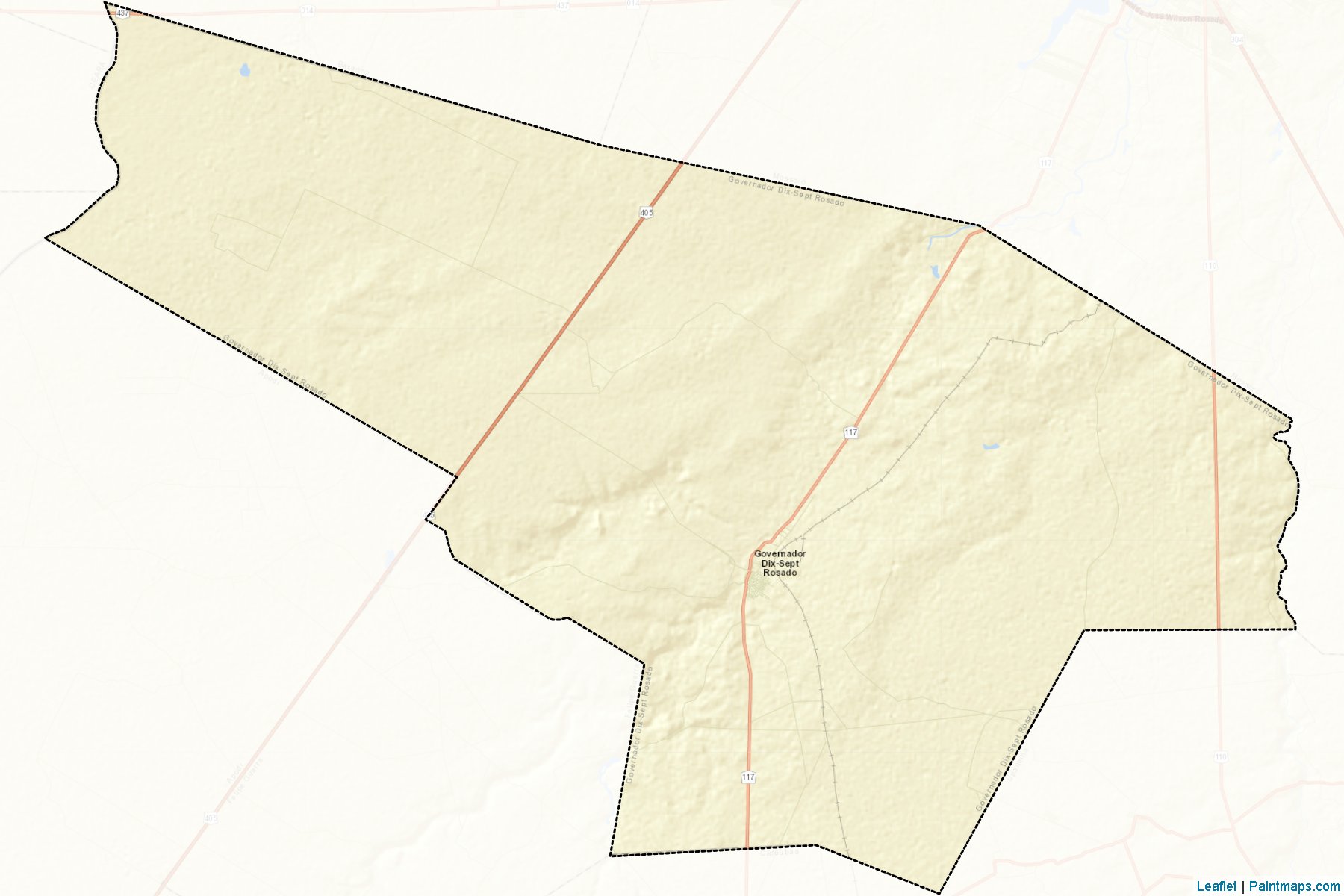 Governador Dix-Sept Rosado (Rio Grande Do Norte) Map Cropping Samples-2