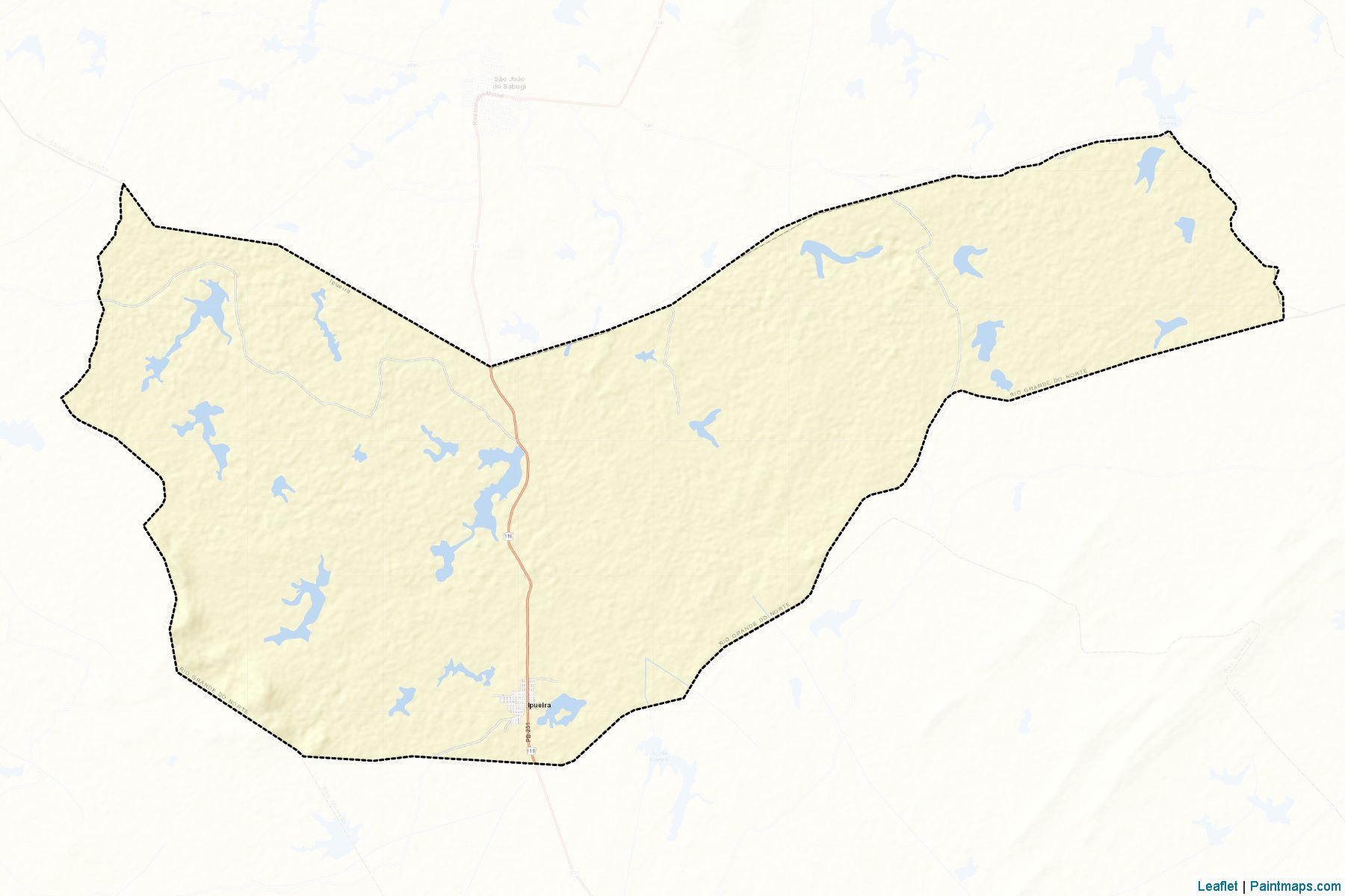 Muestras de recorte de mapas Ipueira (Rio Grande Do Norte)-2