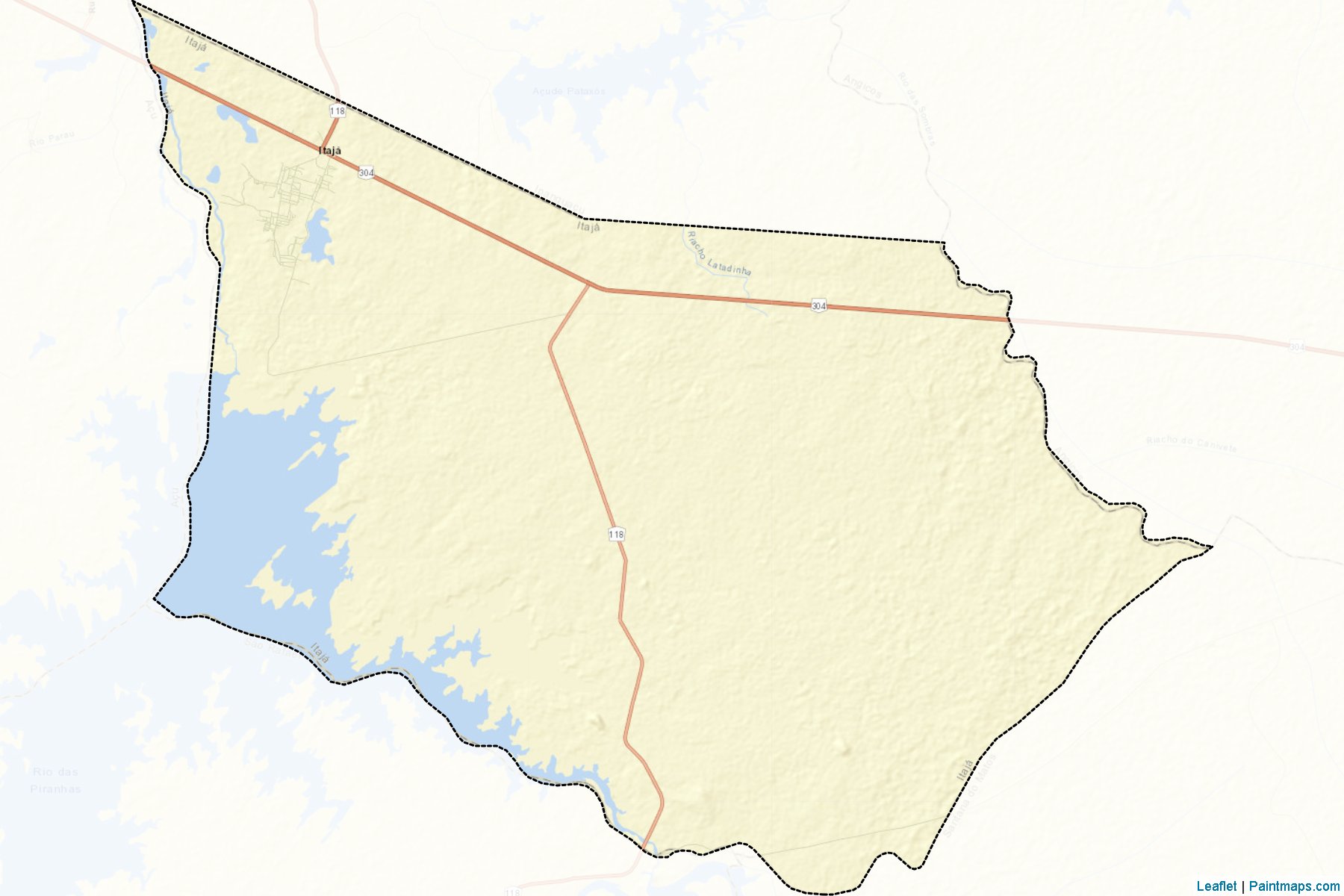 Itaja (Rio Grande Do Norte) Map Cropping Samples-2