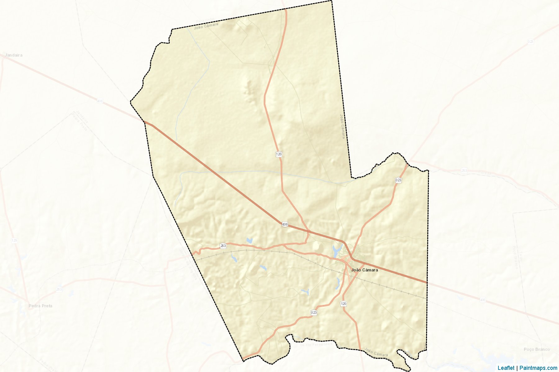 Muestras de recorte de mapas Joao Camara (Rio Grande Do Norte)-2