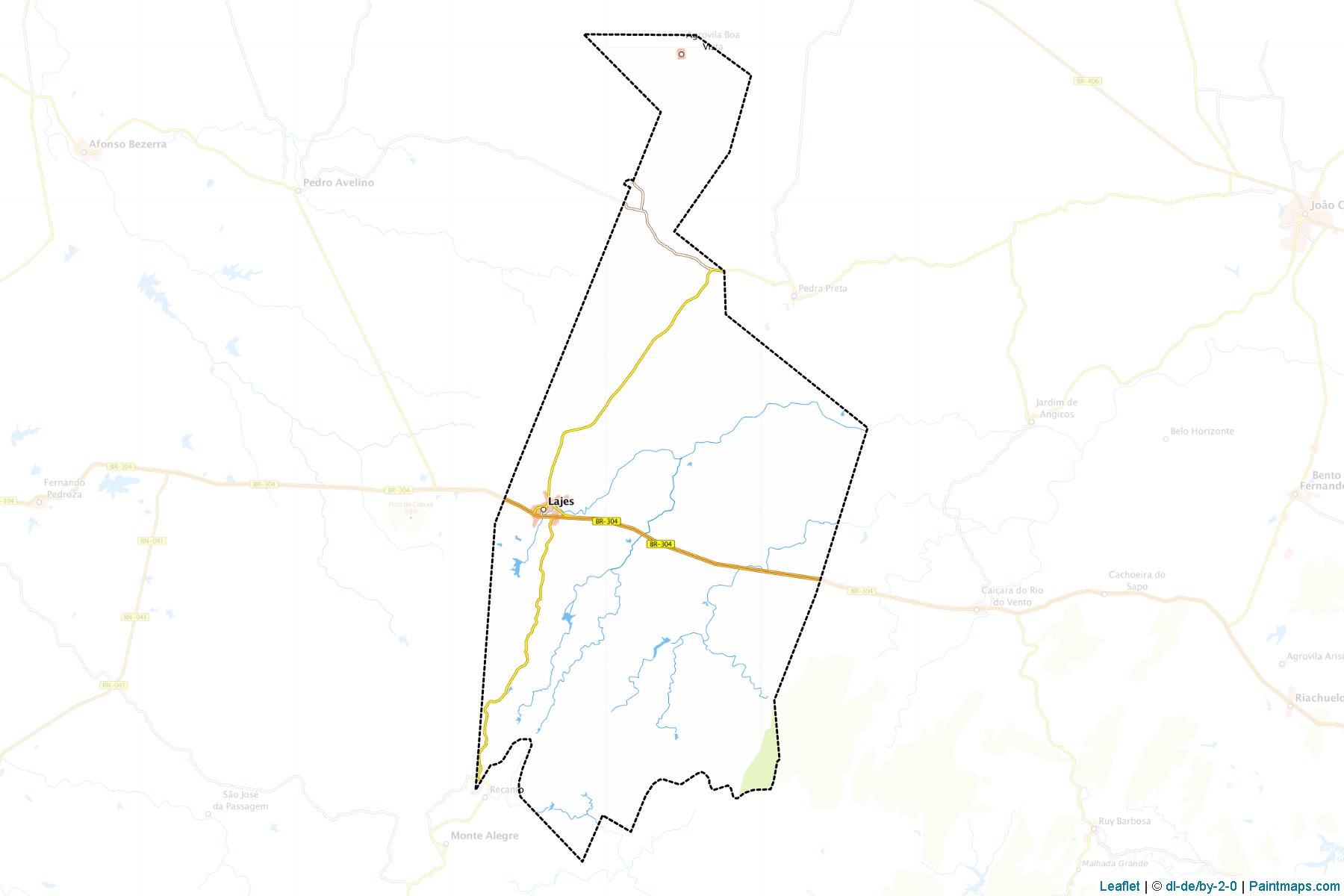 Muestras de recorte de mapas Lajes (Rio Grande Do Norte)-1