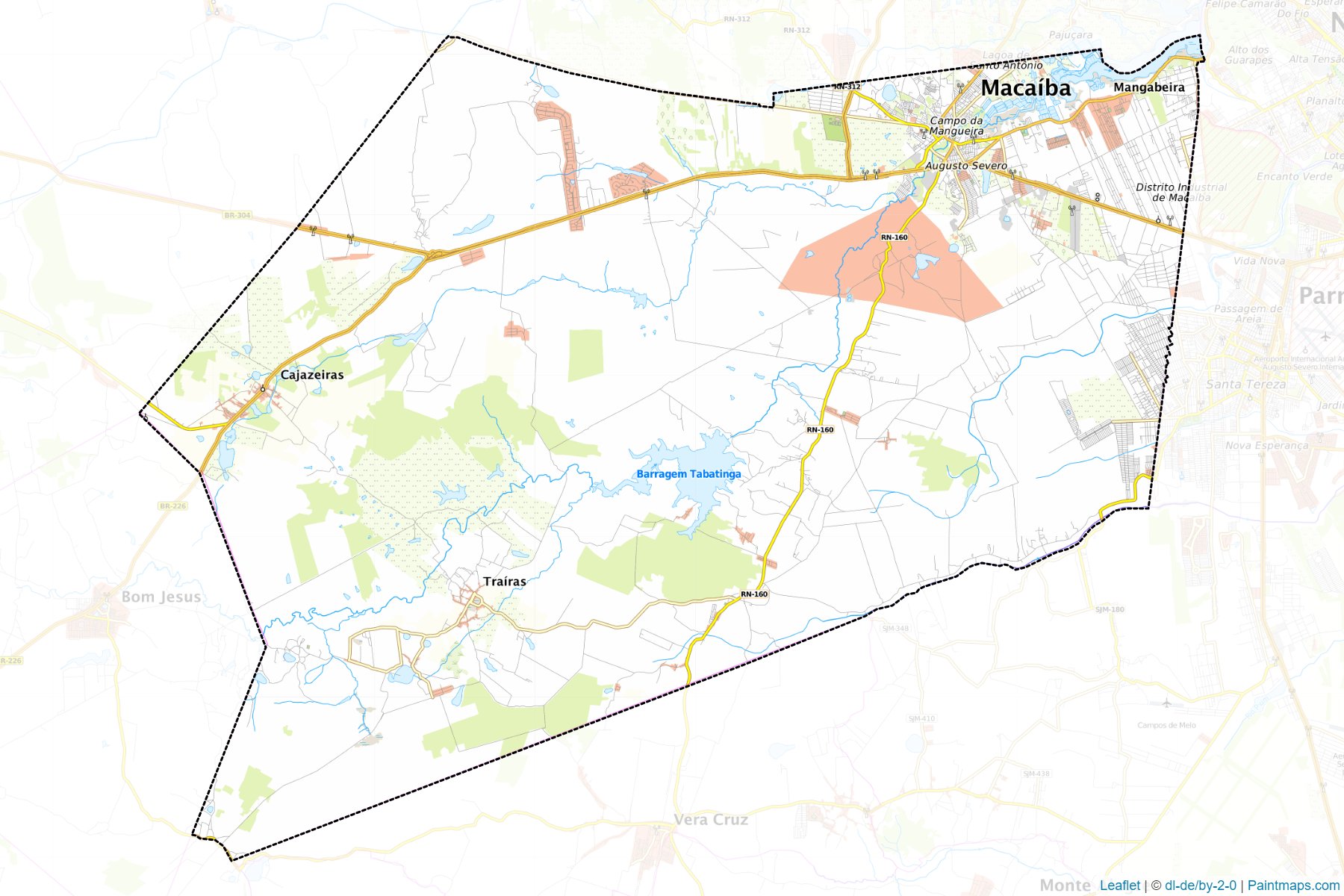 Muestras de recorte de mapas Macaiba (Rio Grande Do Norte)-1