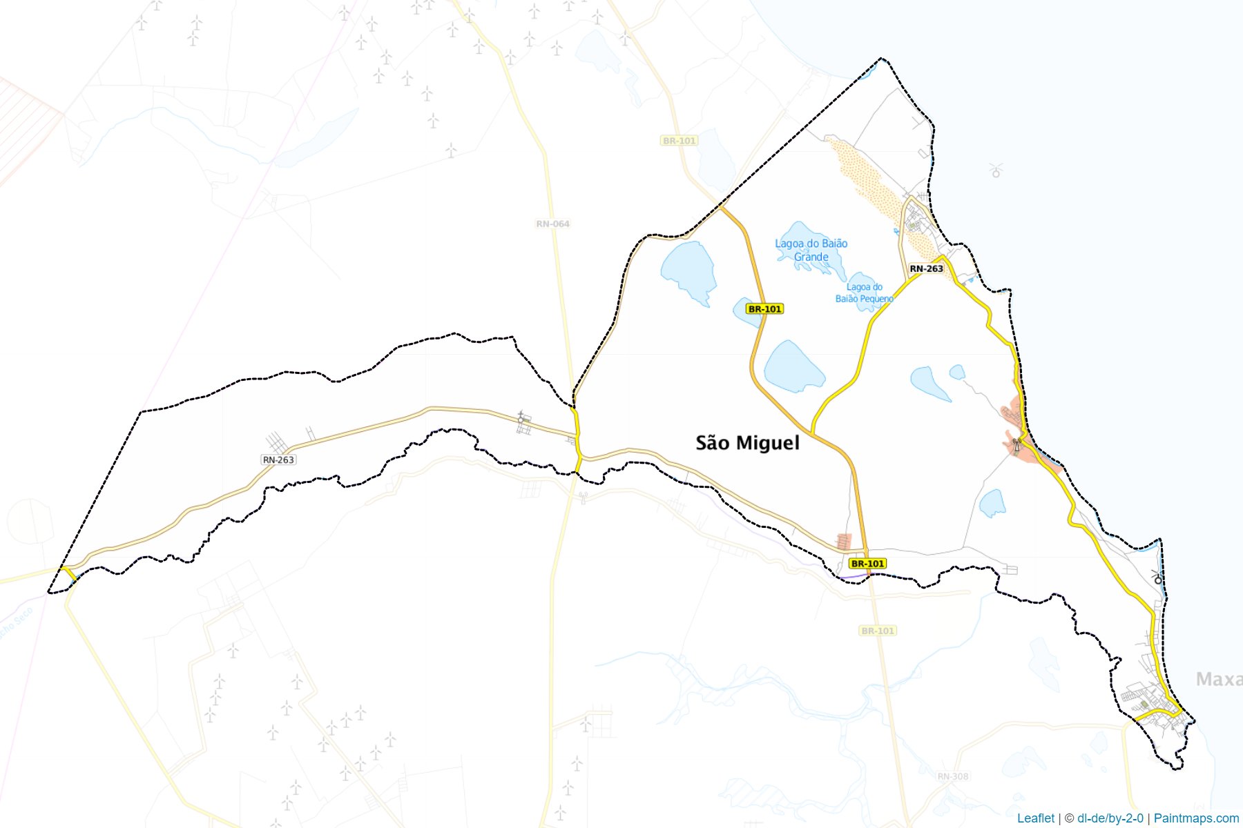 Muestras de recorte de mapas Maxaranguape (Rio Grande Do Norte)-1