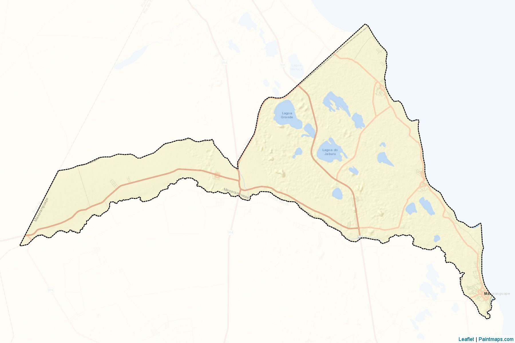 Muestras de recorte de mapas Maxaranguape (Rio Grande Do Norte)-2