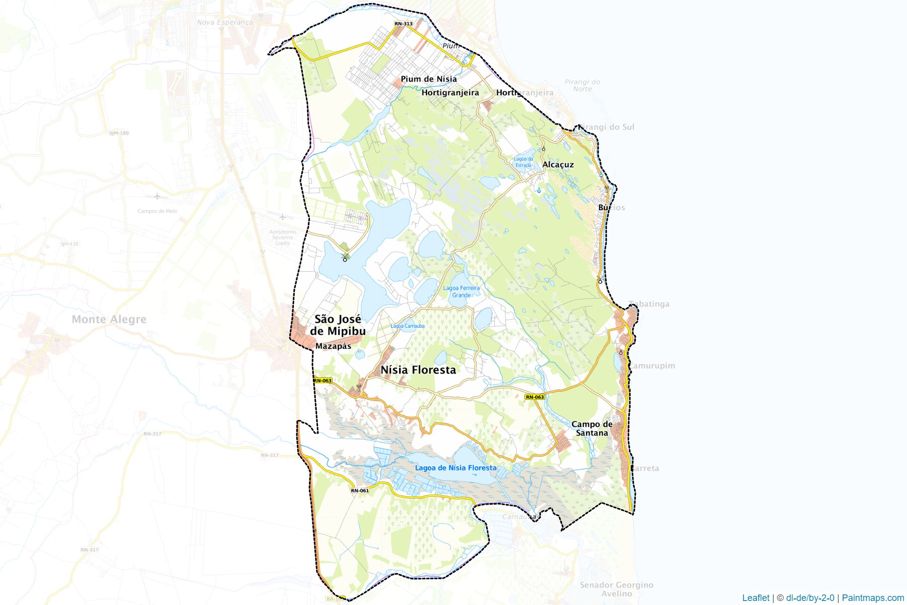 Muestras de recorte de mapas Nisia Floresta (Rio Grande Do Norte)-1