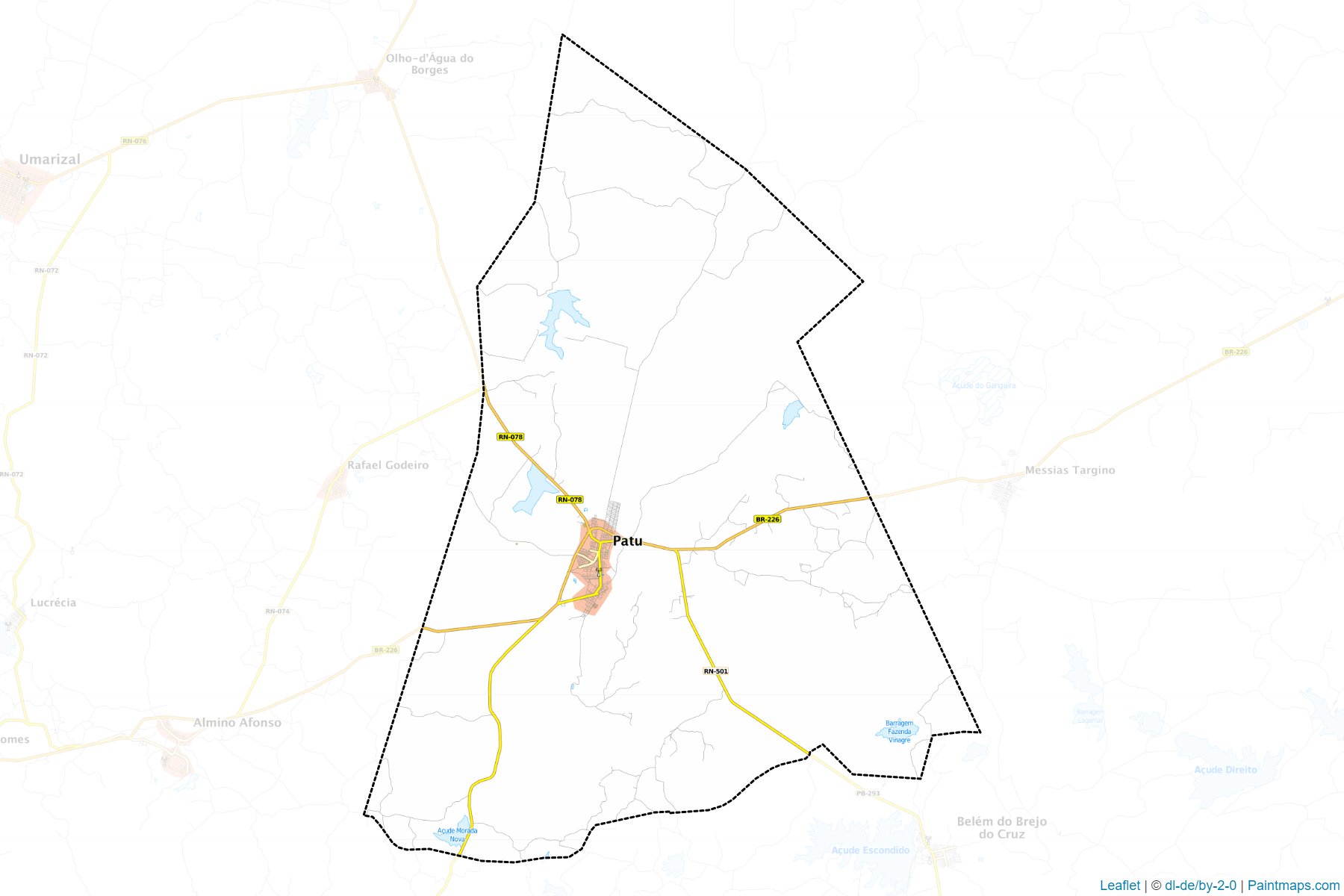 Muestras de recorte de mapas Patu (Rio Grande Do Norte)-1