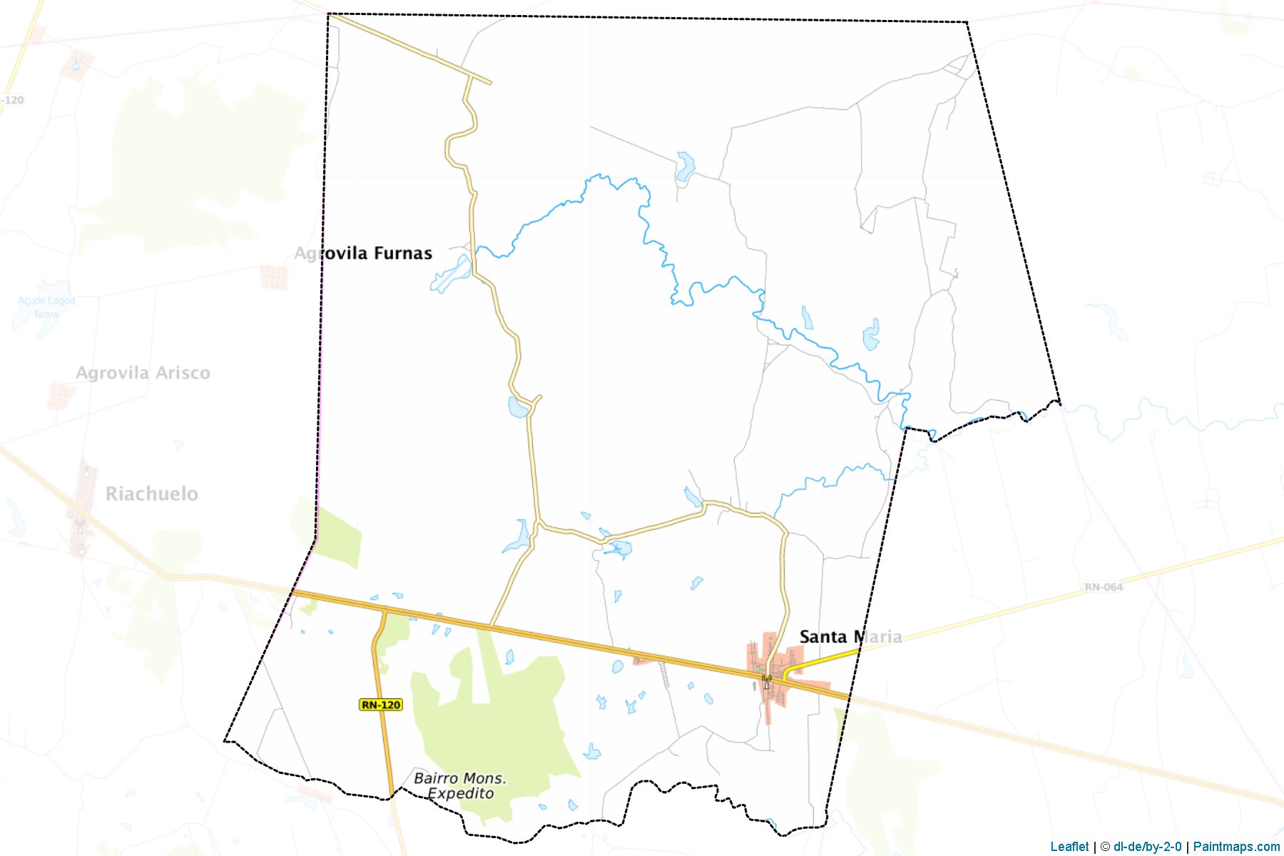 Santa Maria (Rio Grande Do Norte) Map Cropping Samples-1