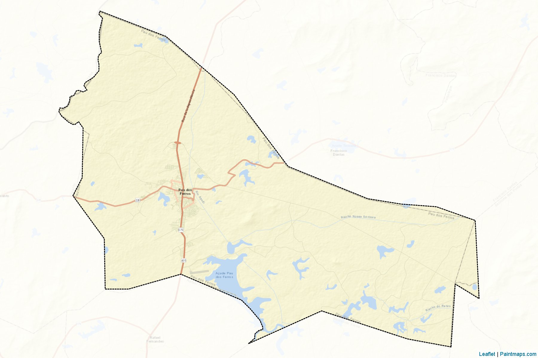 Muestras de recorte de mapas Pau dos Ferros (Rio Grande Do Norte)-2