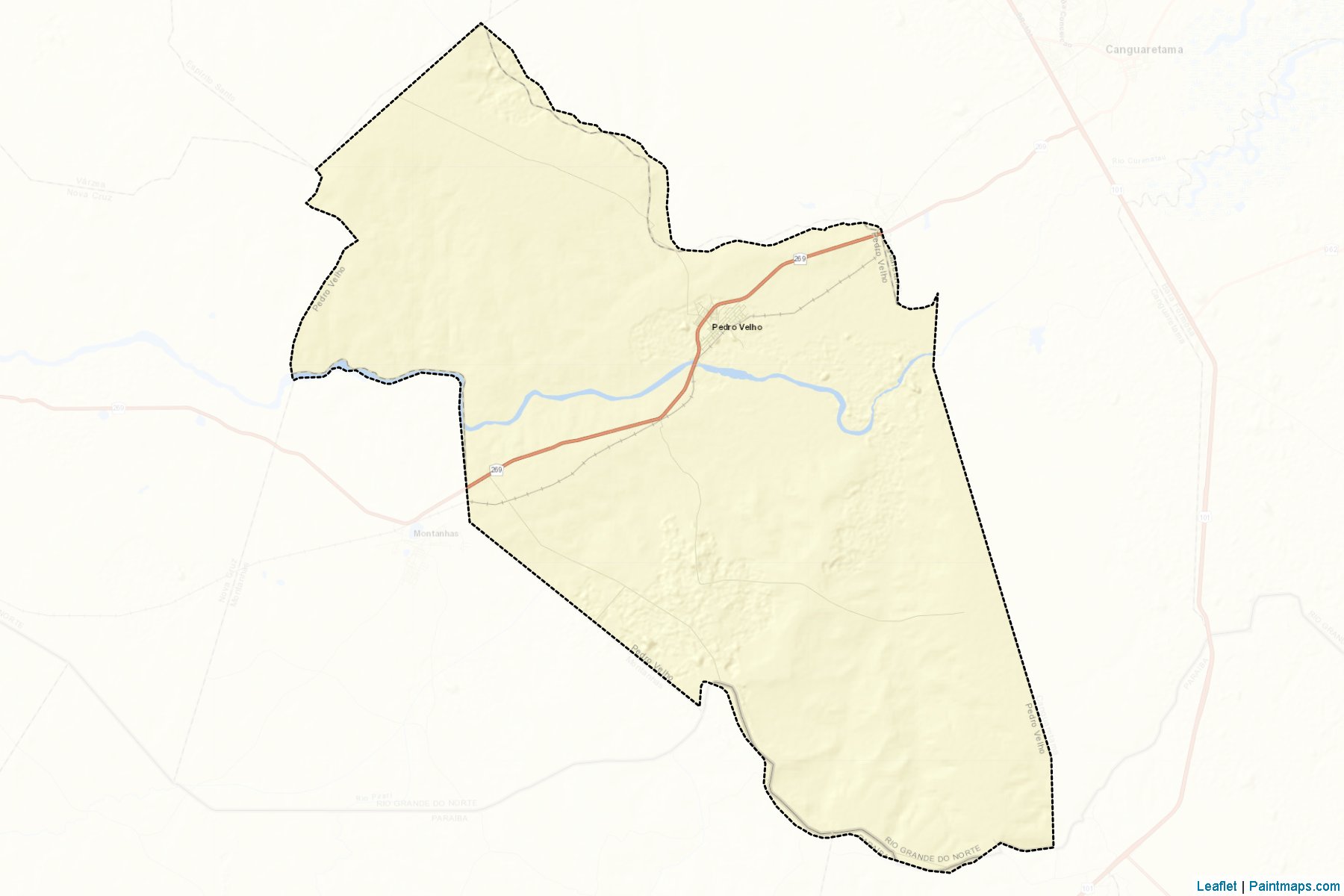 Muestras de recorte de mapas Pedro Velho (Rio Grande Do Norte)-2