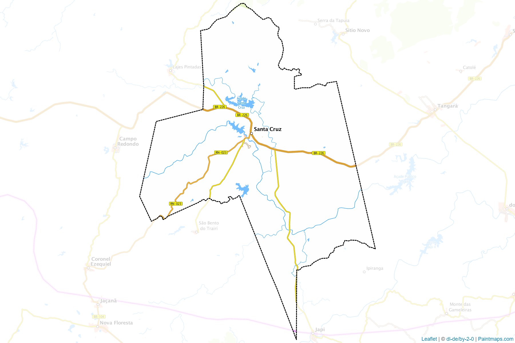 Muestras de recorte de mapas Santa Cruz (Rio Grande Do Norte)-1