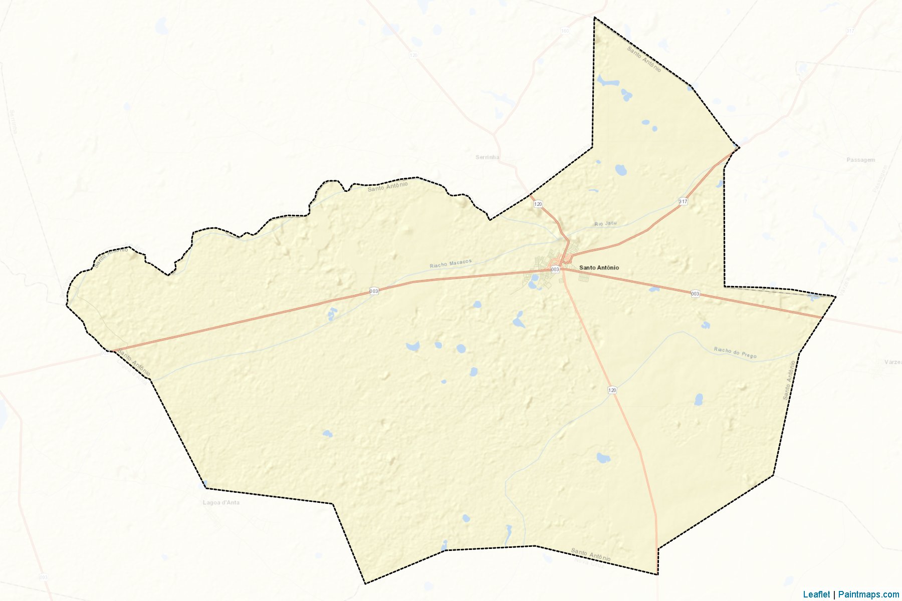 Santo Antonio (Rio Grande Do Norte) Map Cropping Samples-2