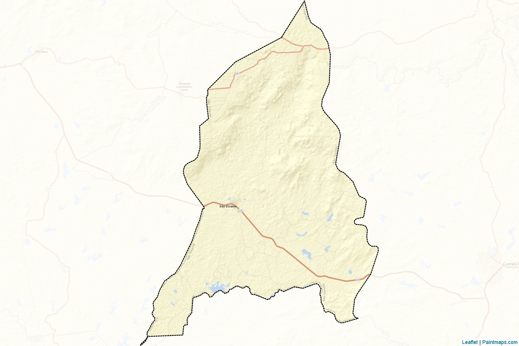 Sao Vicente (Rio Grande Do Norte) Map Cropping Samples-2