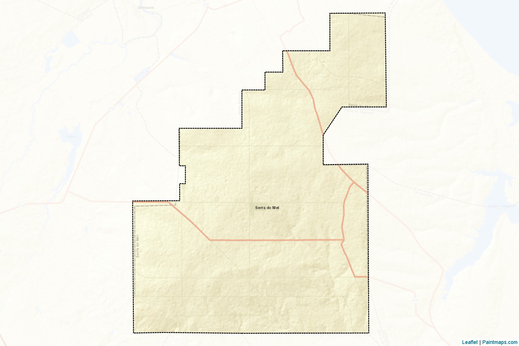 Serra do Mel (Rio Grande Do Norte) Map Cropping Samples-2