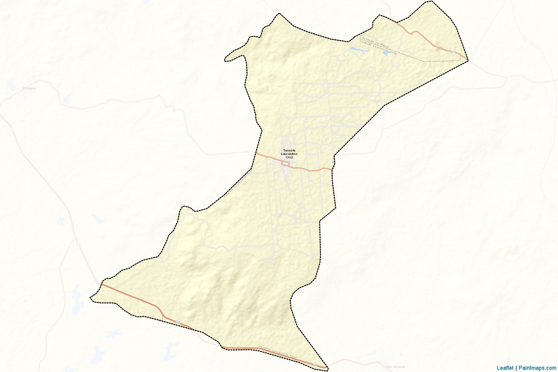 Tenente Laurentino Cruz (Rio Grande Do Norte) Map Cropping Samples-2