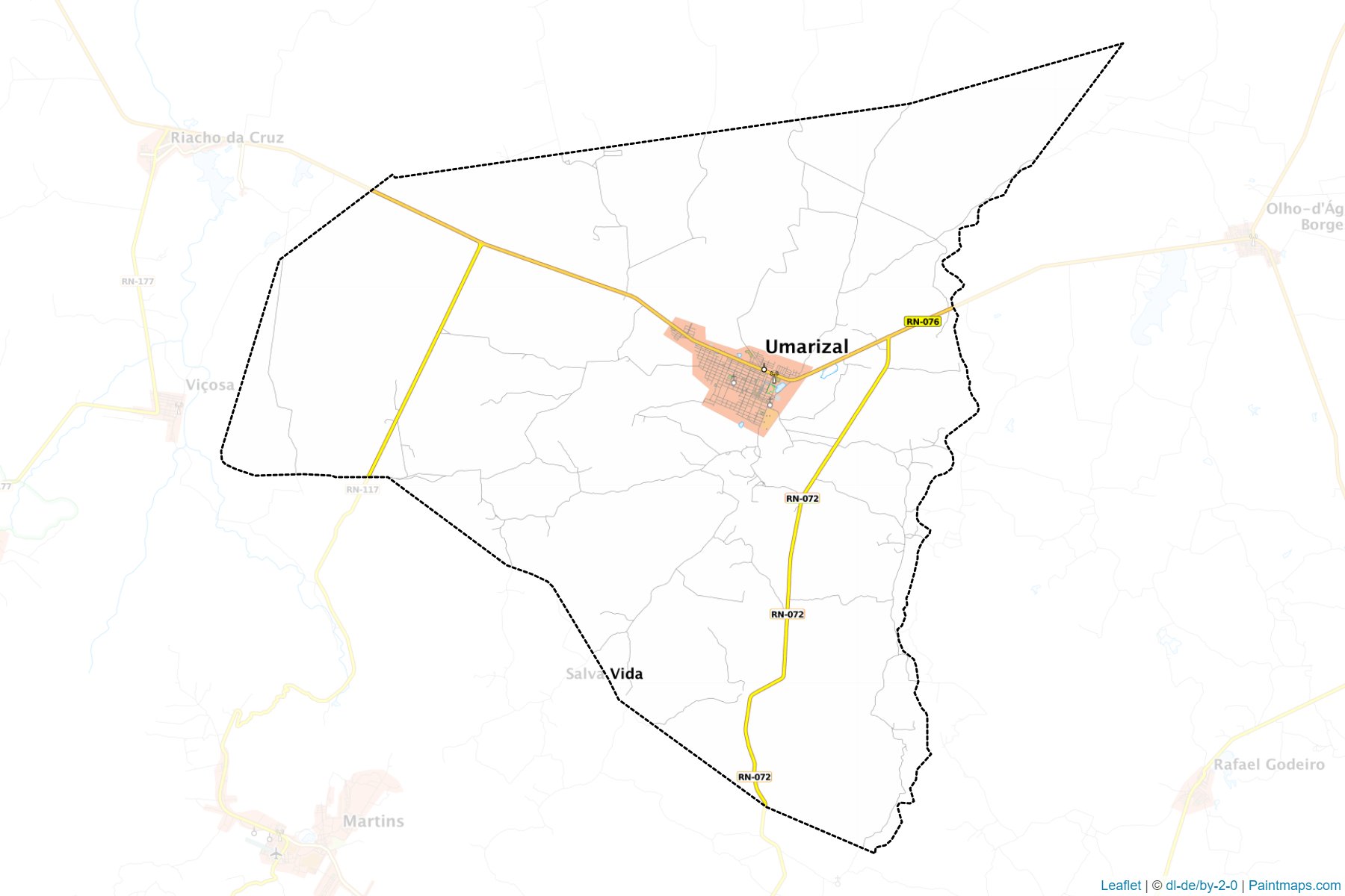 Muestras de recorte de mapas Umarizal (Rio Grande Do Norte)-1