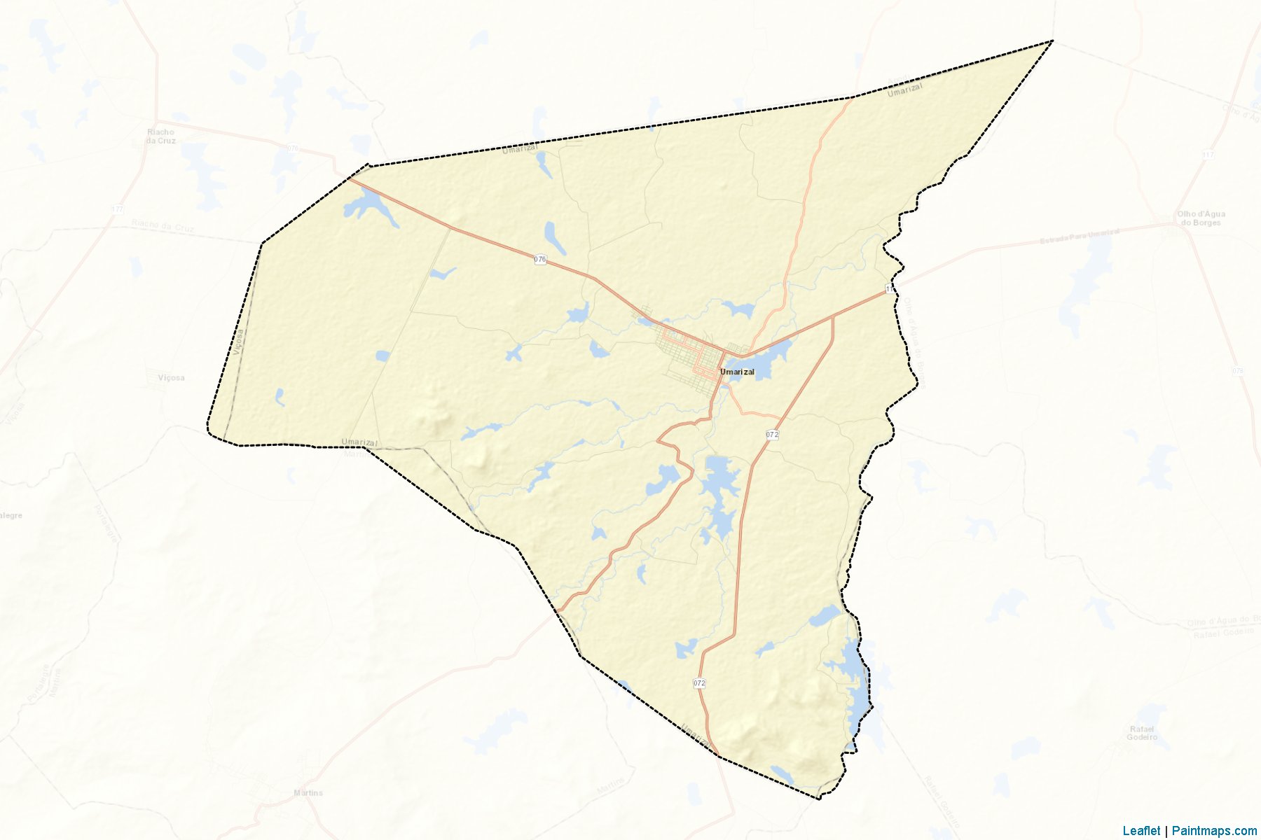 Muestras de recorte de mapas Umarizal (Rio Grande Do Norte)-2