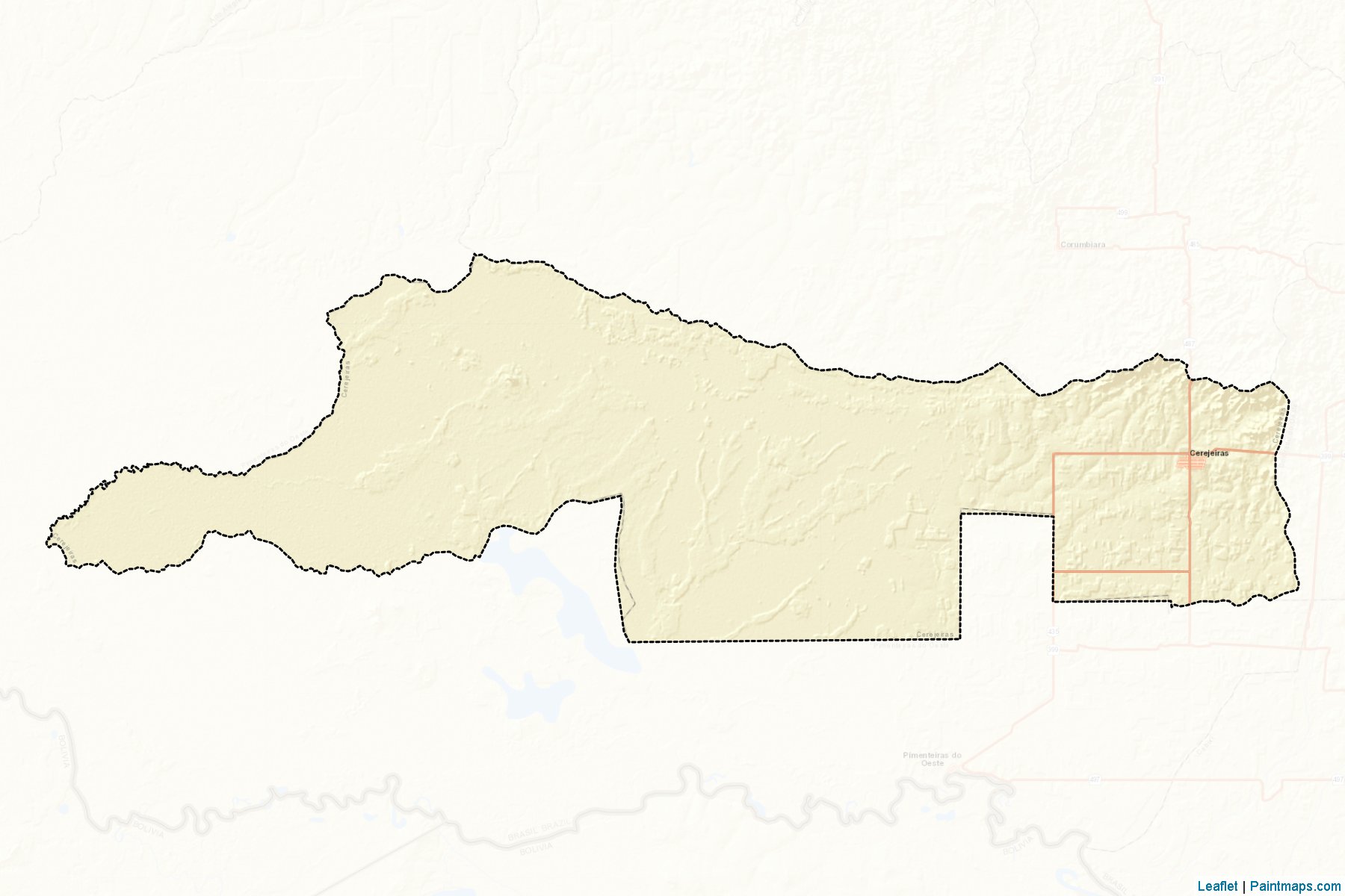 Muestras de recorte de mapas Cerejeiras (Rondonia)-2