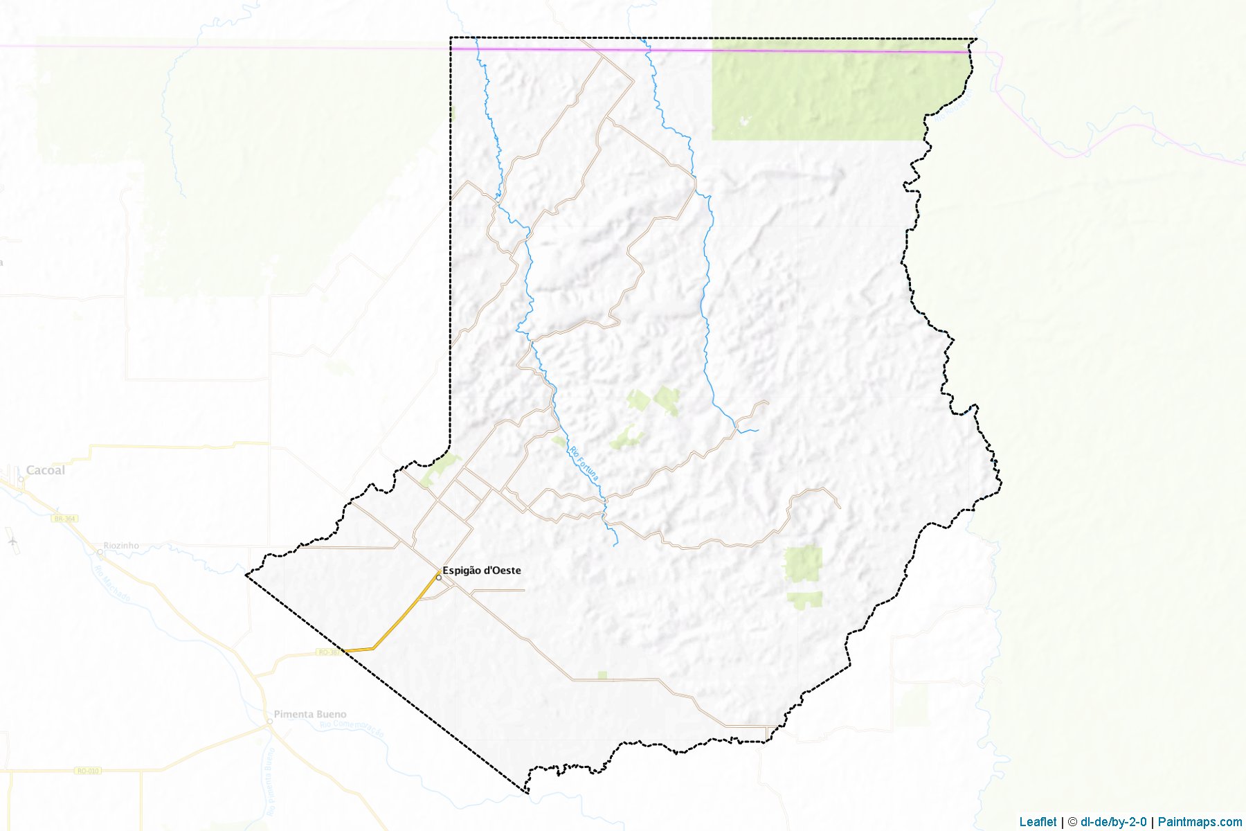 Muestras de recorte de mapas Espigao D'Oeste (Rondonia)-1