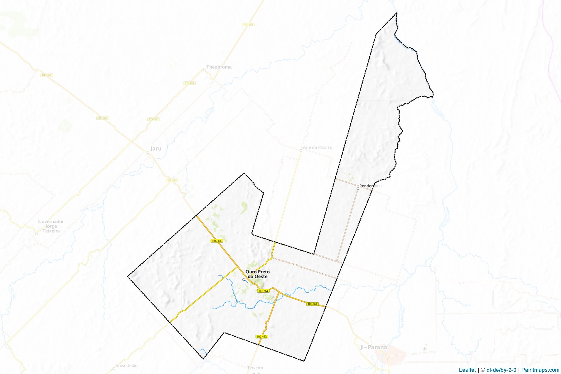 Muestras de recorte de mapas Ouro Preto do Oeste (Rondonia)-1