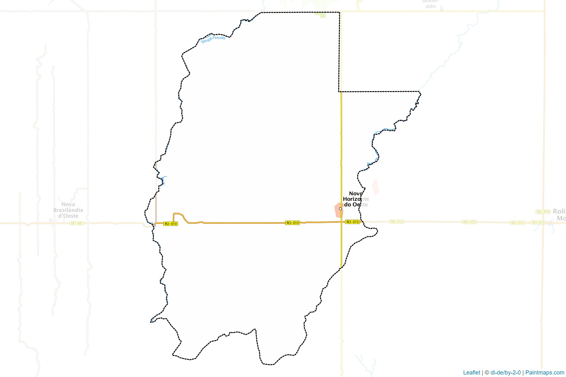 Muestras de recorte de mapas Novo Horizonte do Oeste (Rondonia)-1