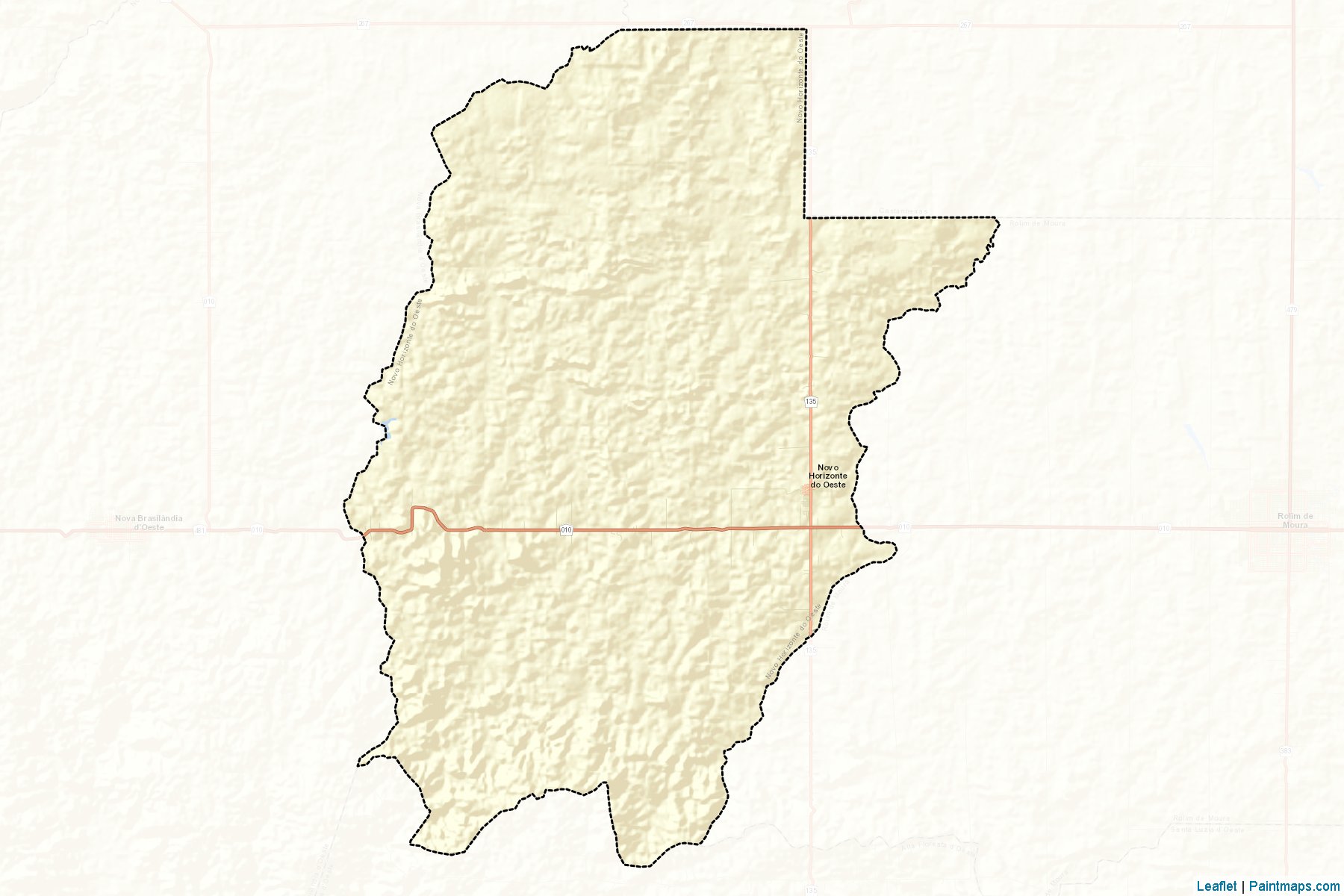 Muestras de recorte de mapas Novo Horizonte do Oeste (Rondonia)-2