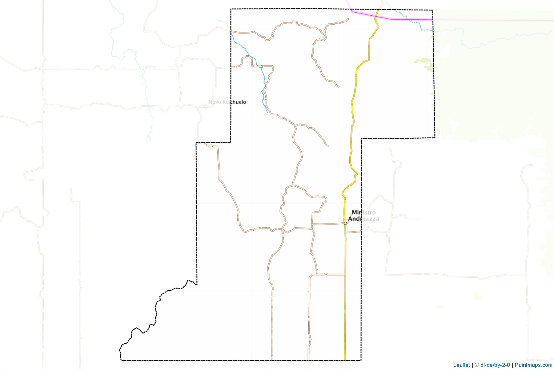 Muestras de recorte de mapas Ministro Andreazza (Rondonia)-1