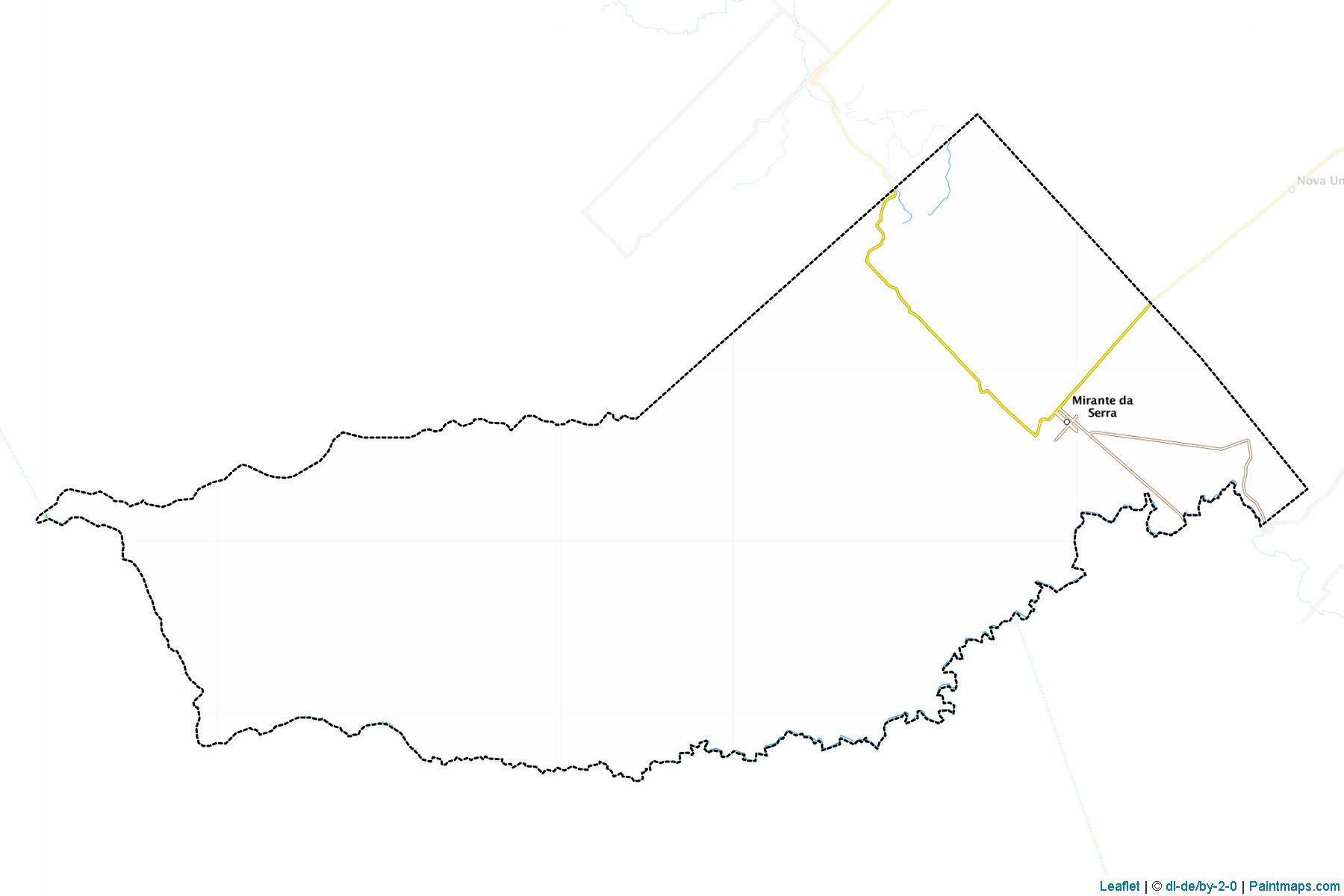 Muestras de recorte de mapas Mirante da Serra (Rondonia)-1