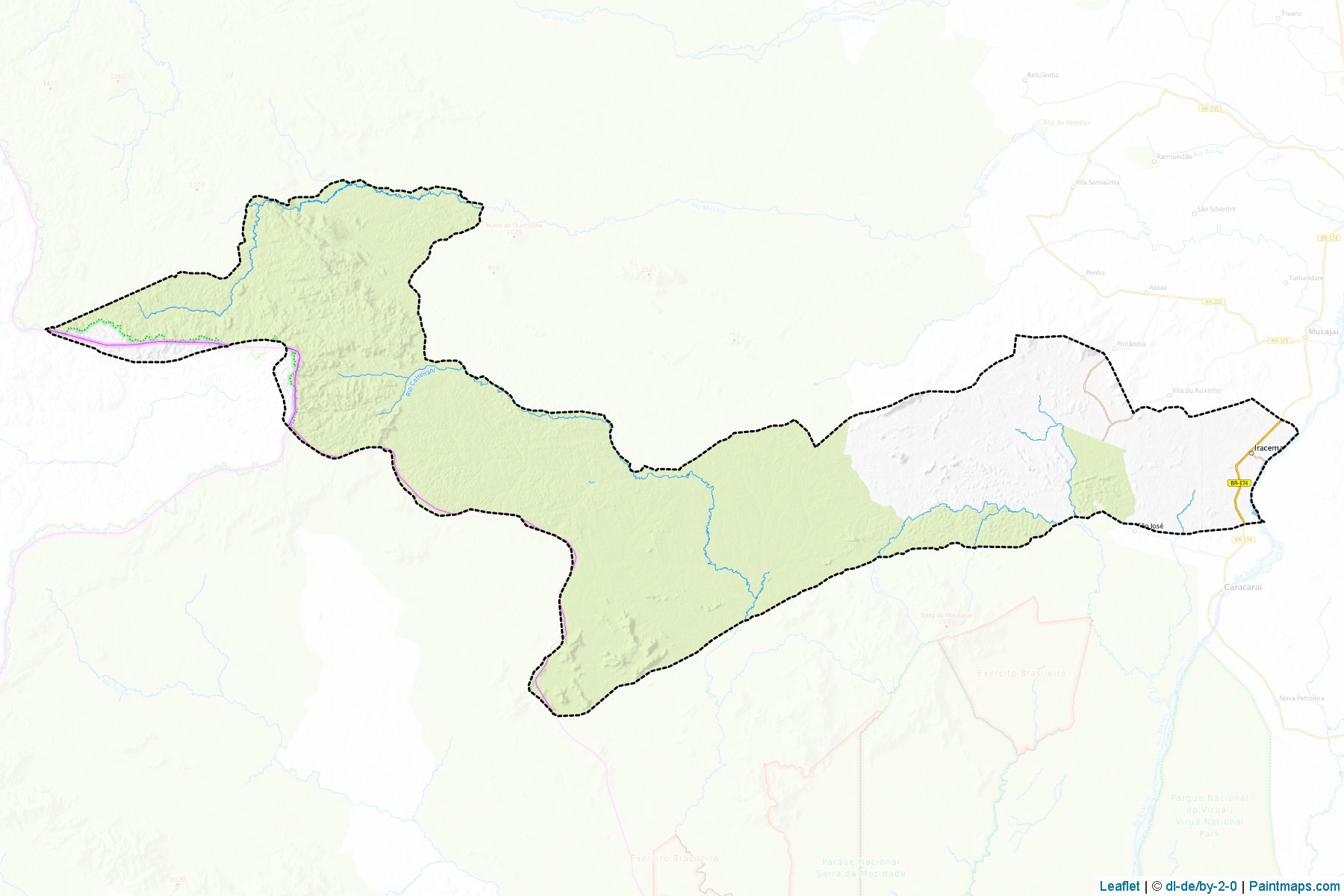 Muestras de recorte de mapas Iracema (Roraima)-1