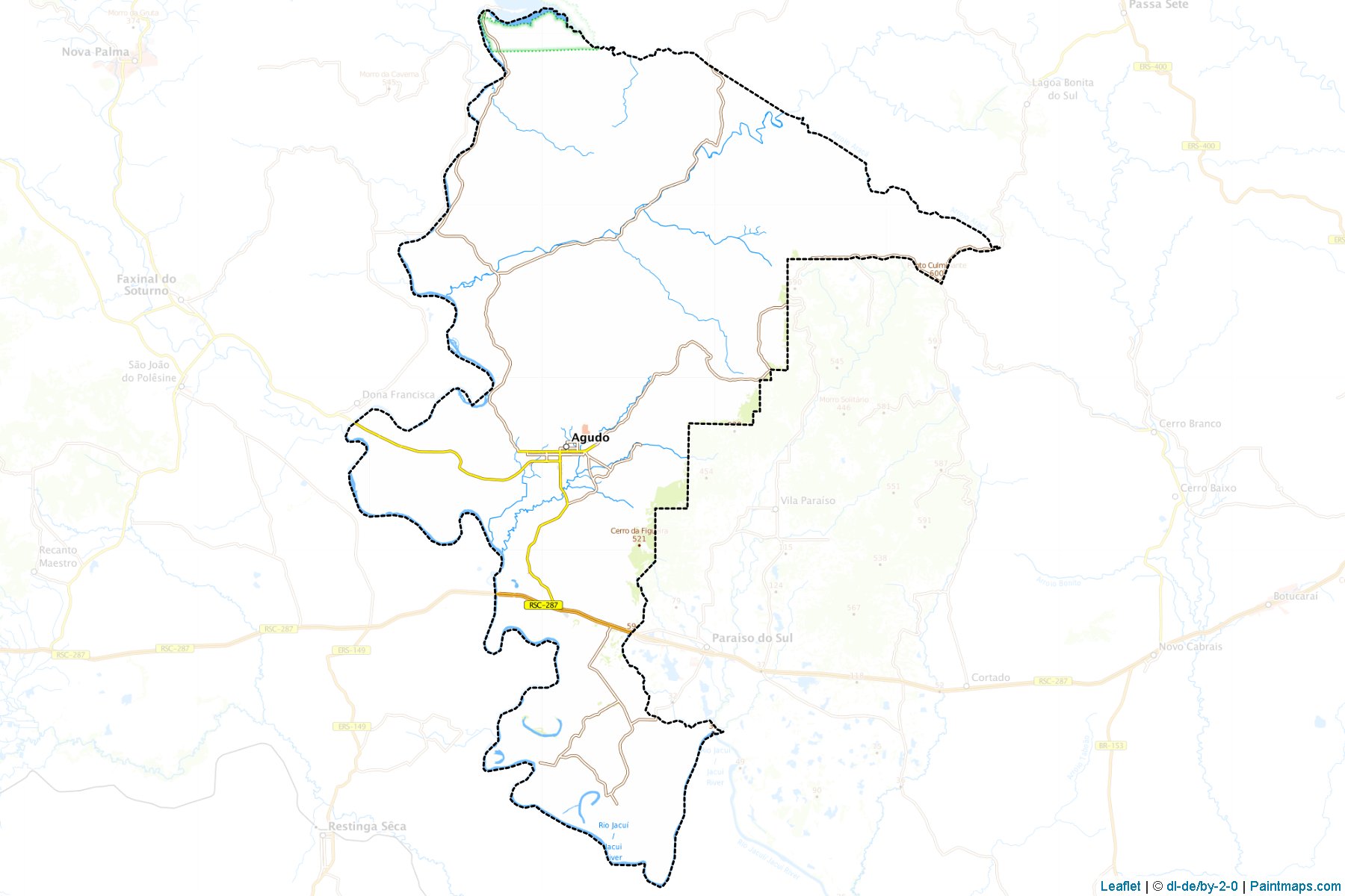 Agudo (Rio Grande do Sul) Haritası Örnekleri-1