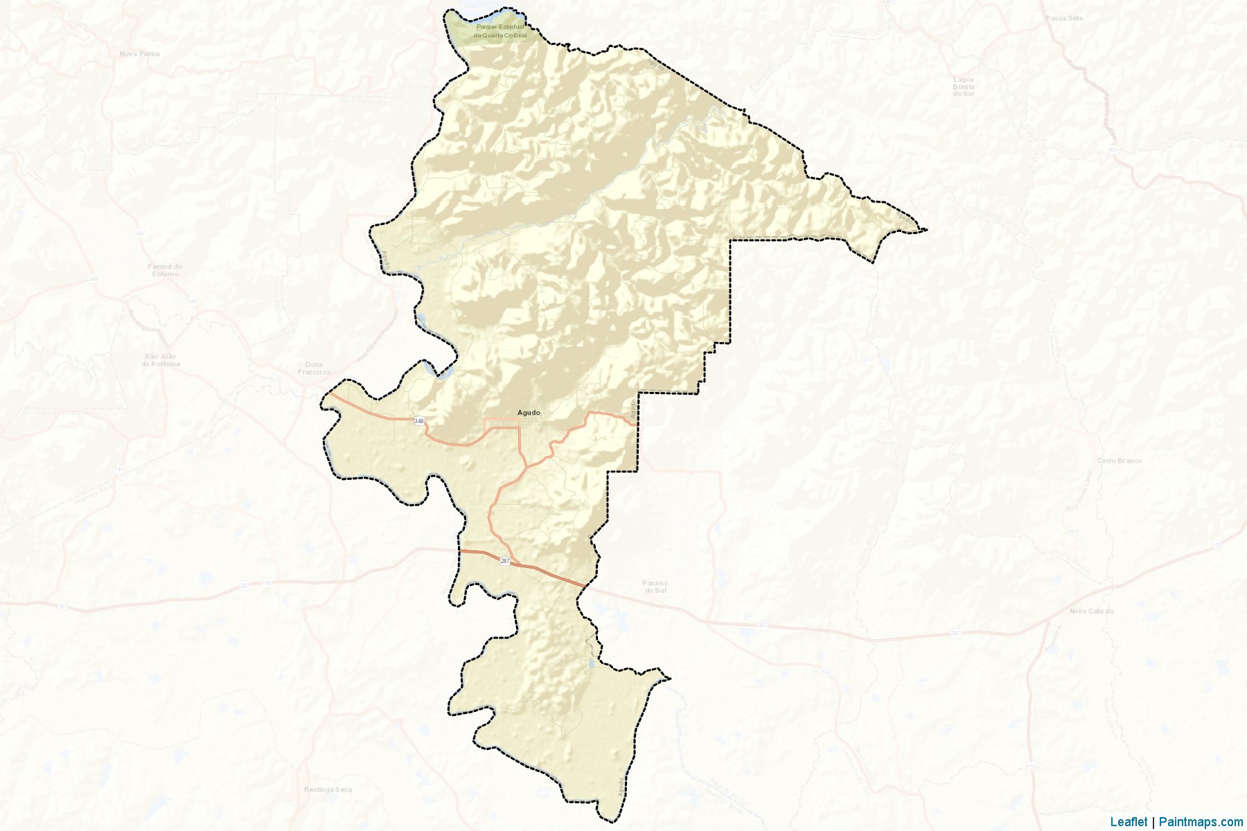 Muestras de recorte de mapas Agudo (Rio Grande Do Sul)-2