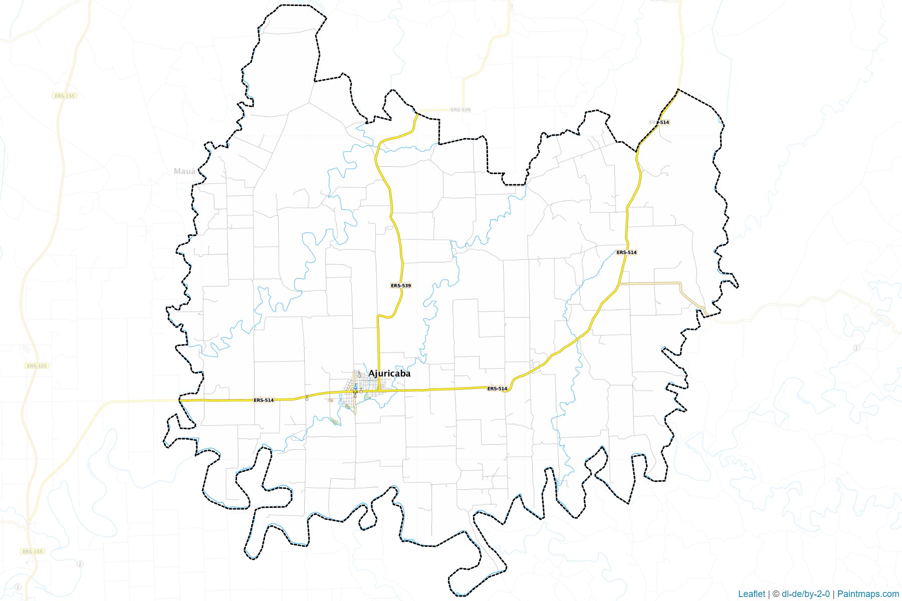 Muestras de recorte de mapas Ajuricaba (Rio Grande Do Sul)-1