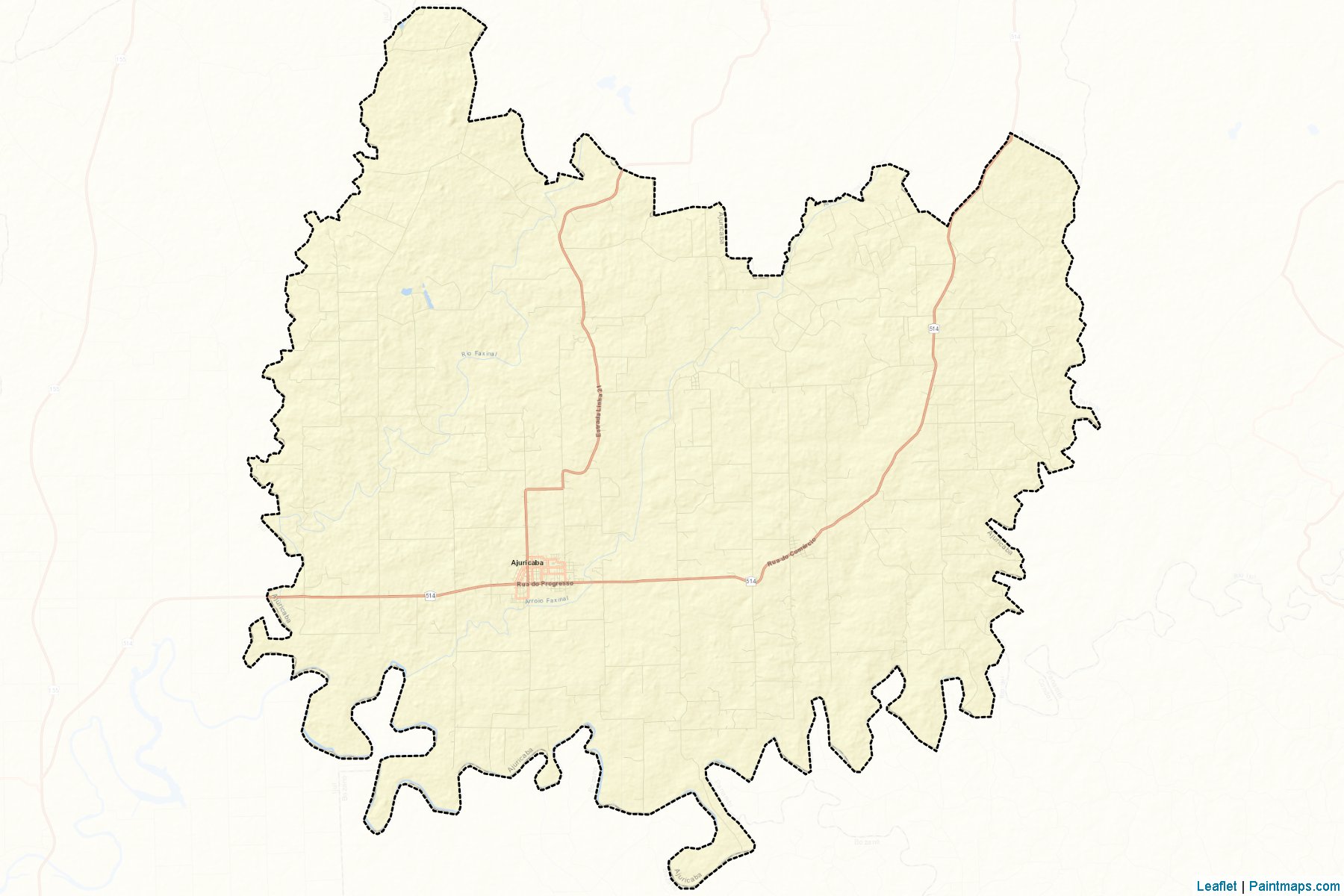 Muestras de recorte de mapas Ajuricaba (Rio Grande Do Sul)-2