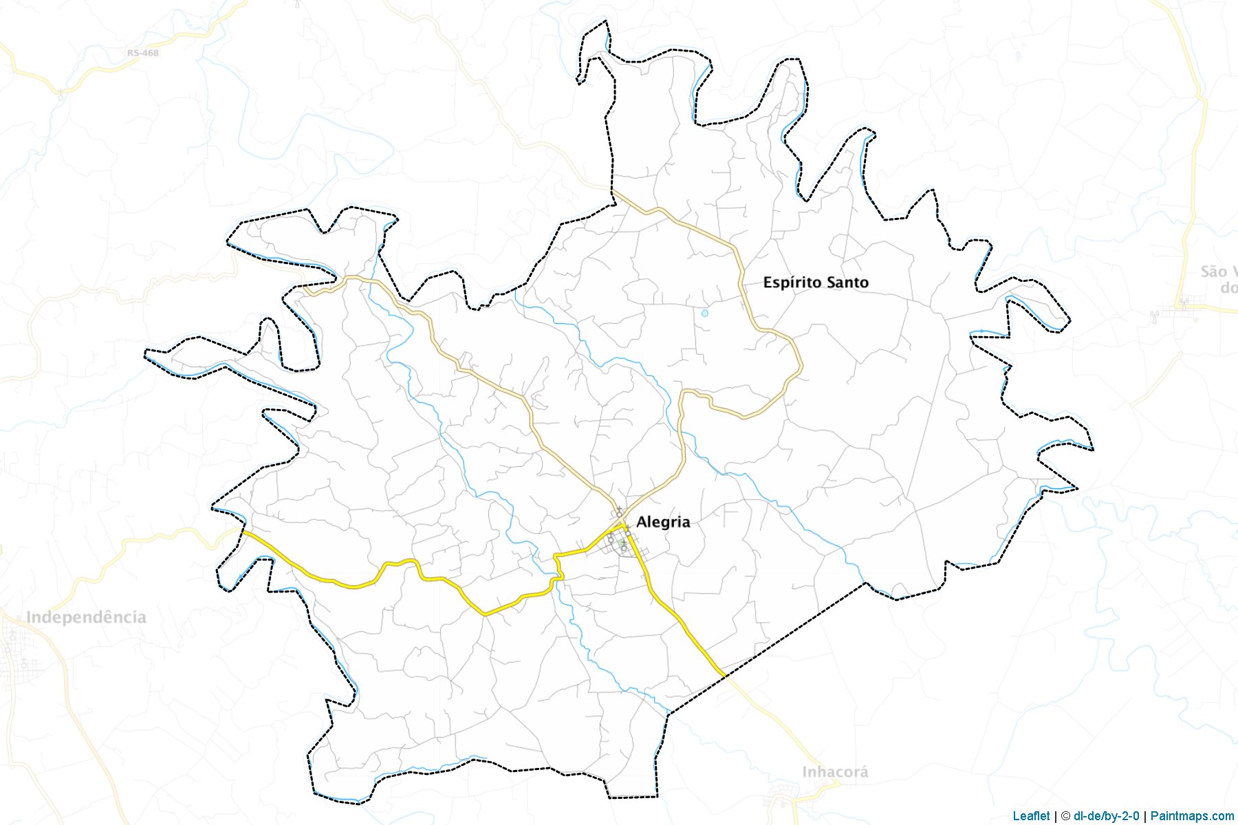 Muestras de recorte de mapas Alegria (Rio Grande Do Sul)-1