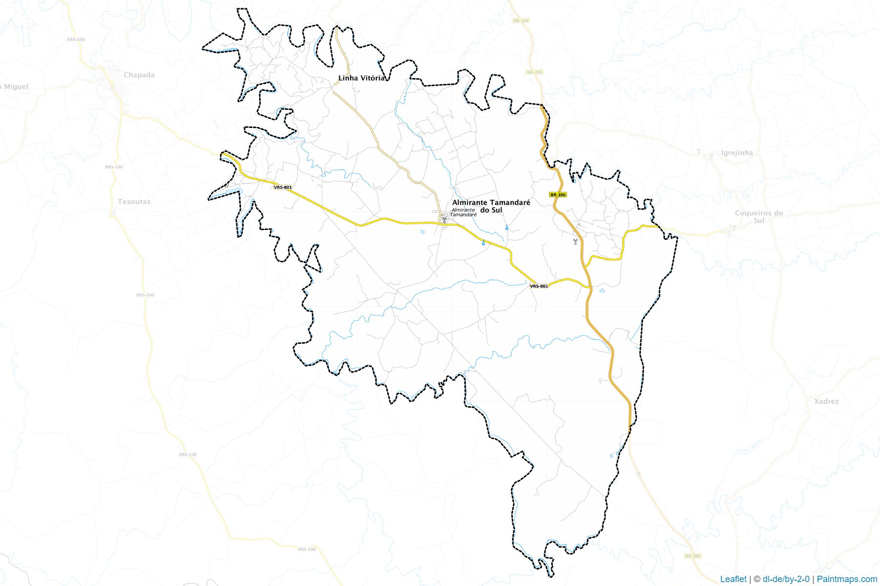 Almirante Tamandare do Sul (Rio Grande Do Sul) Map Cropping Samples-1