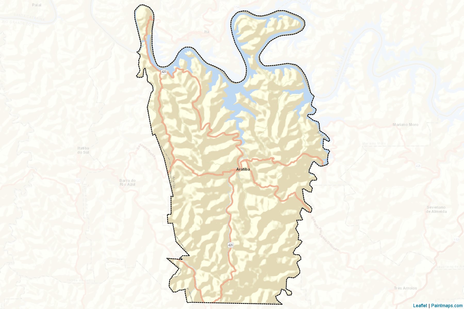 Aratiba (Rio Grande Do Sul) Map Cropping Samples-2