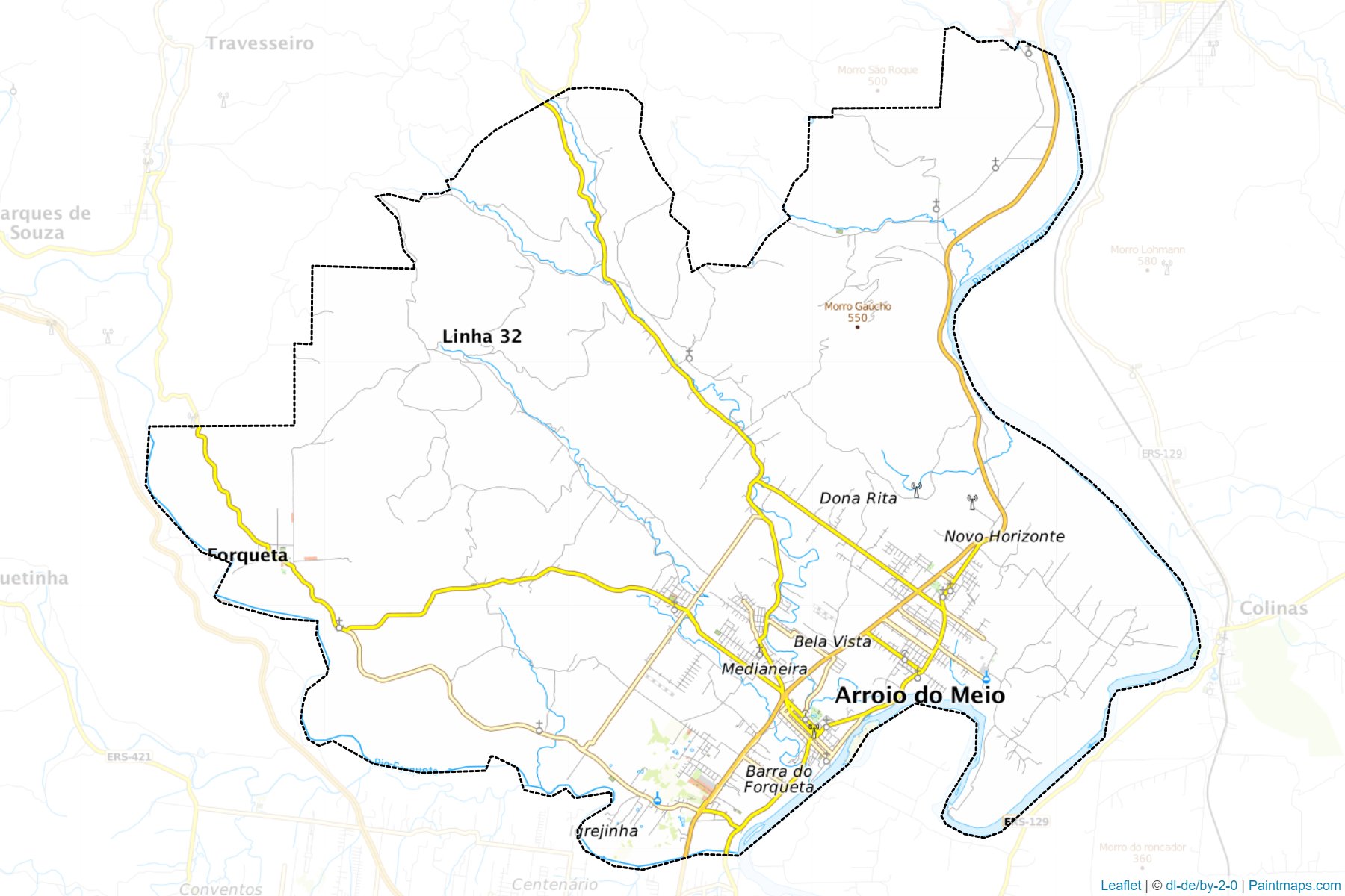 Arroio do Meio (Rio Grande Do Sul) Map Cropping Samples-1