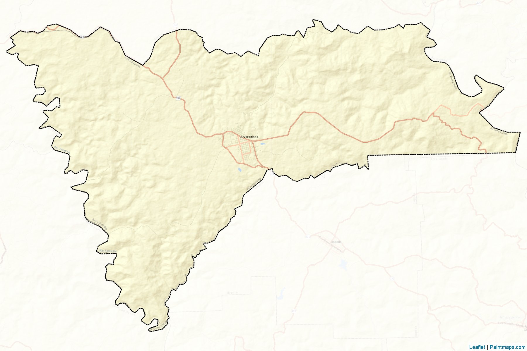 Muestras de recorte de mapas Arvorezinha (Rio Grande Do Sul)-2