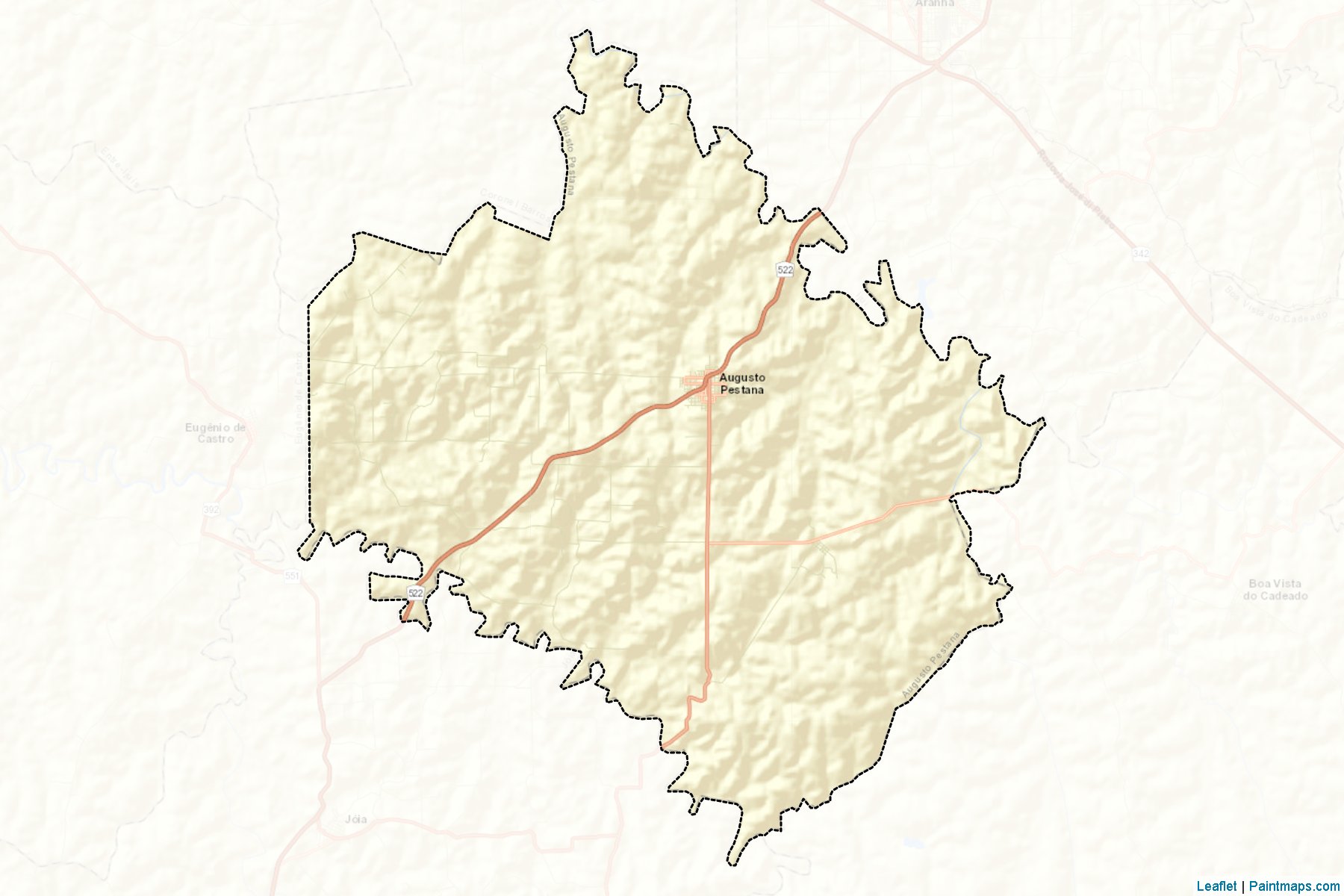 Augusto Pestana (Rio Grande Do Sul) Map Cropping Samples-2