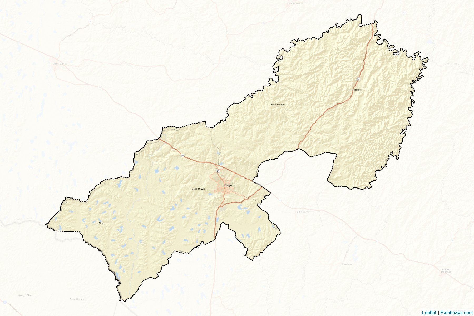 Muestras de recorte de mapas Bage (Rio Grande Do Sul)-2