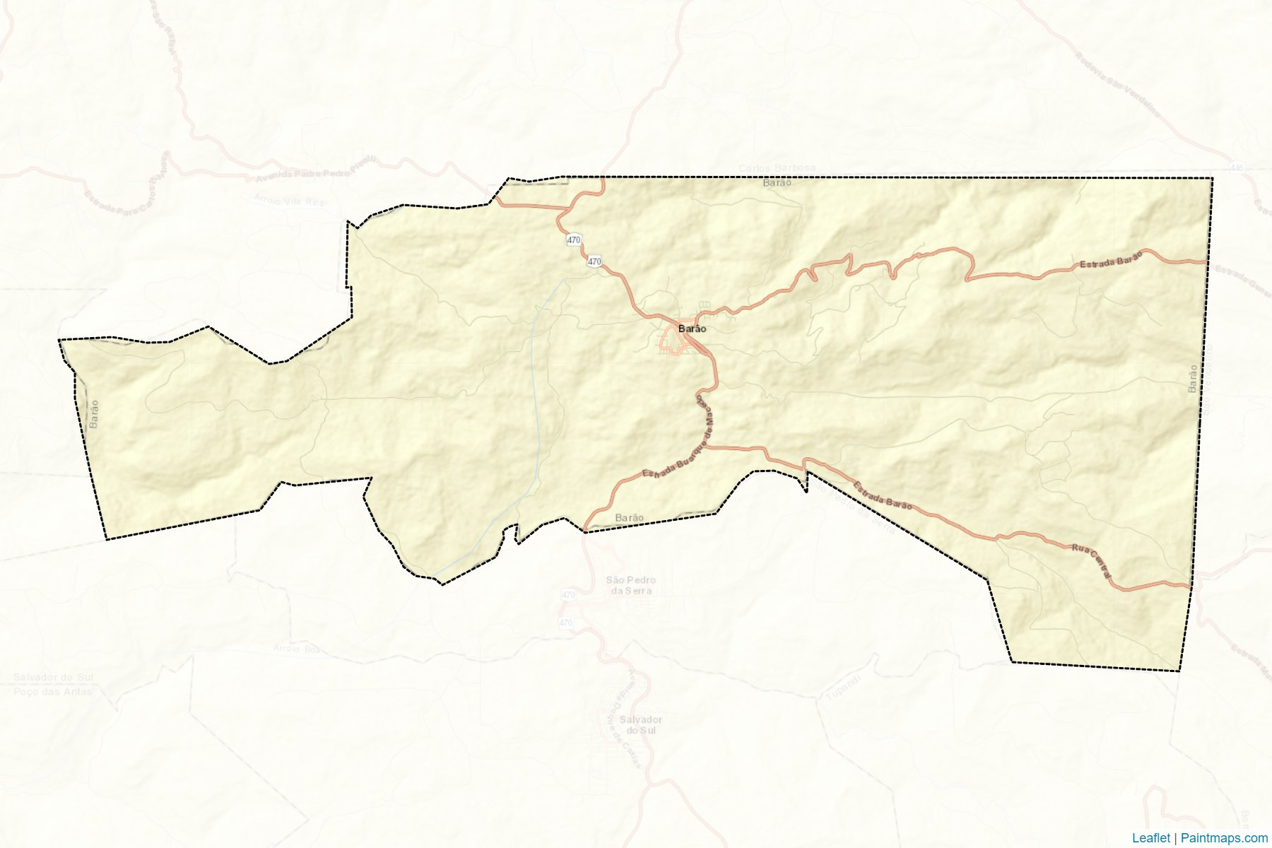 Muestras de recorte de mapas Barao (Rio Grande Do Sul)-2