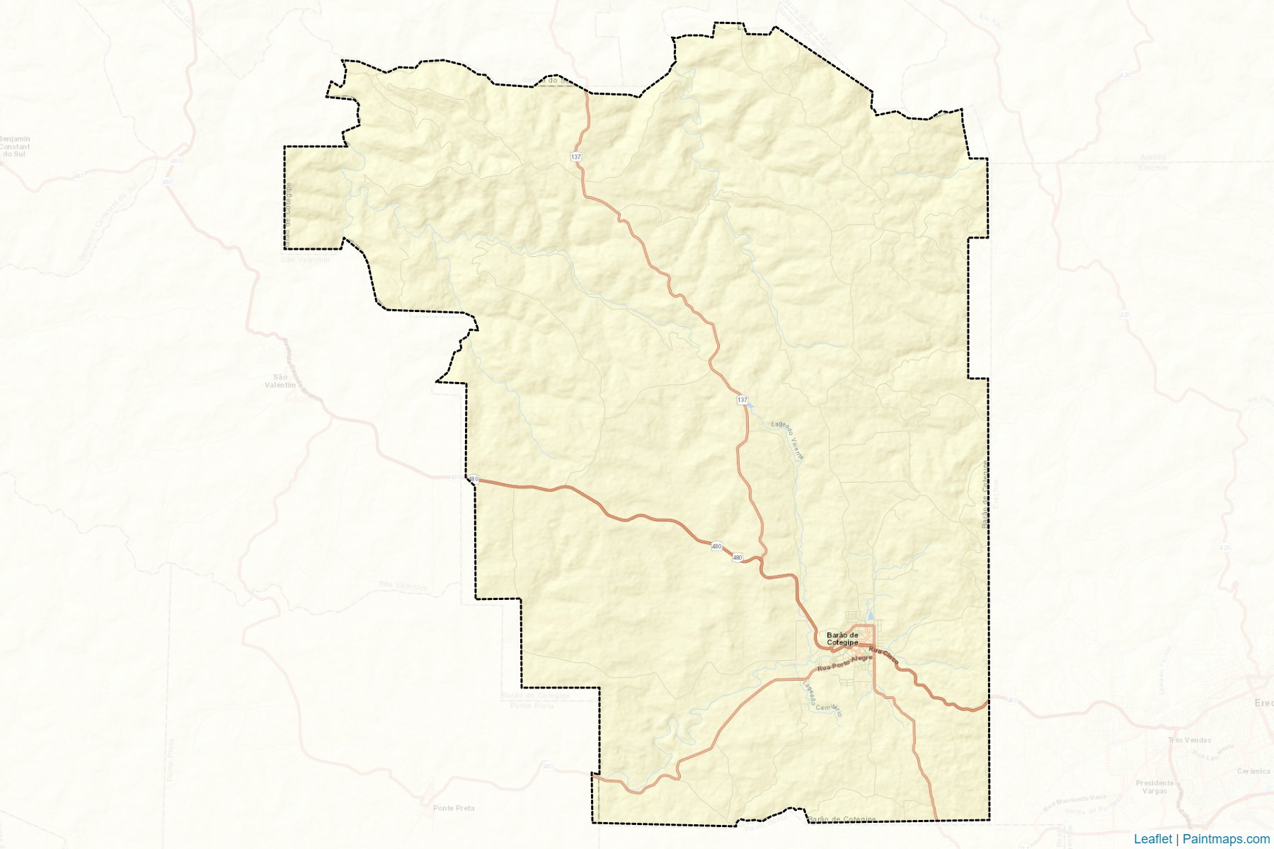 Barao de Cotegipe (Rio Grande Do Sul) Map Cropping Samples-2