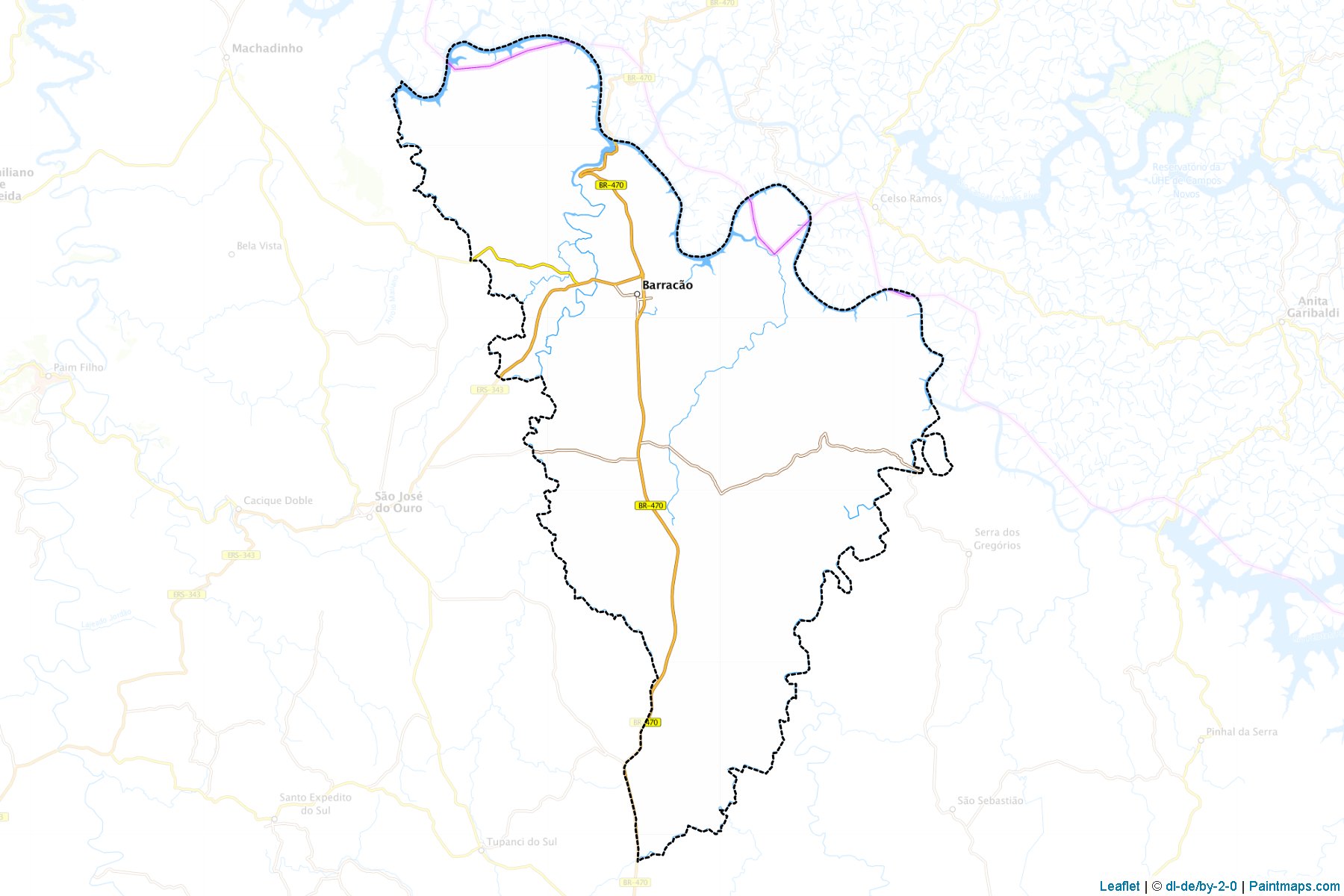 Muestras de recorte de mapas Barracao (Rio Grande Do Sul)-1